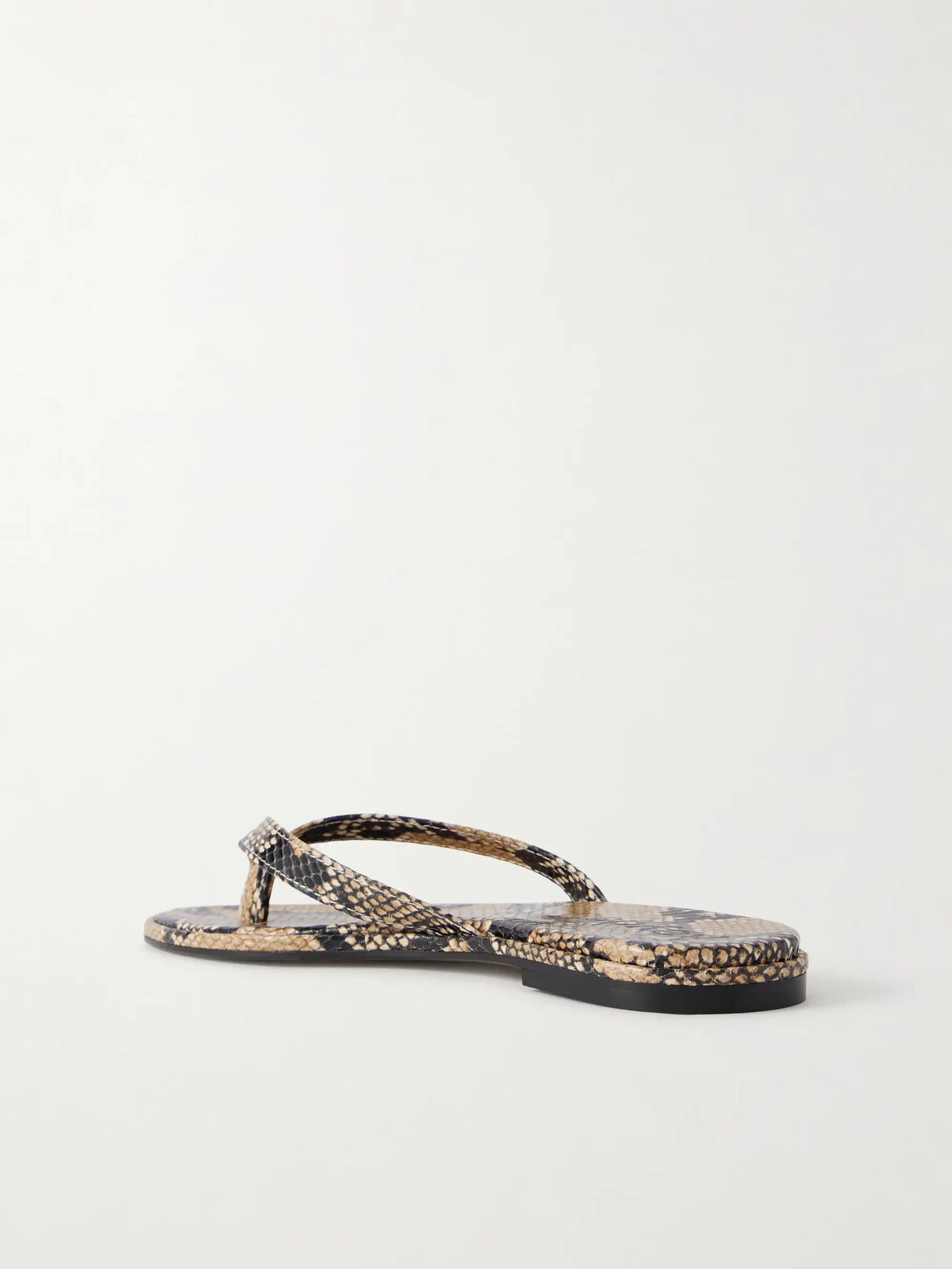 Melody Snake-effect Leather Flip Flops