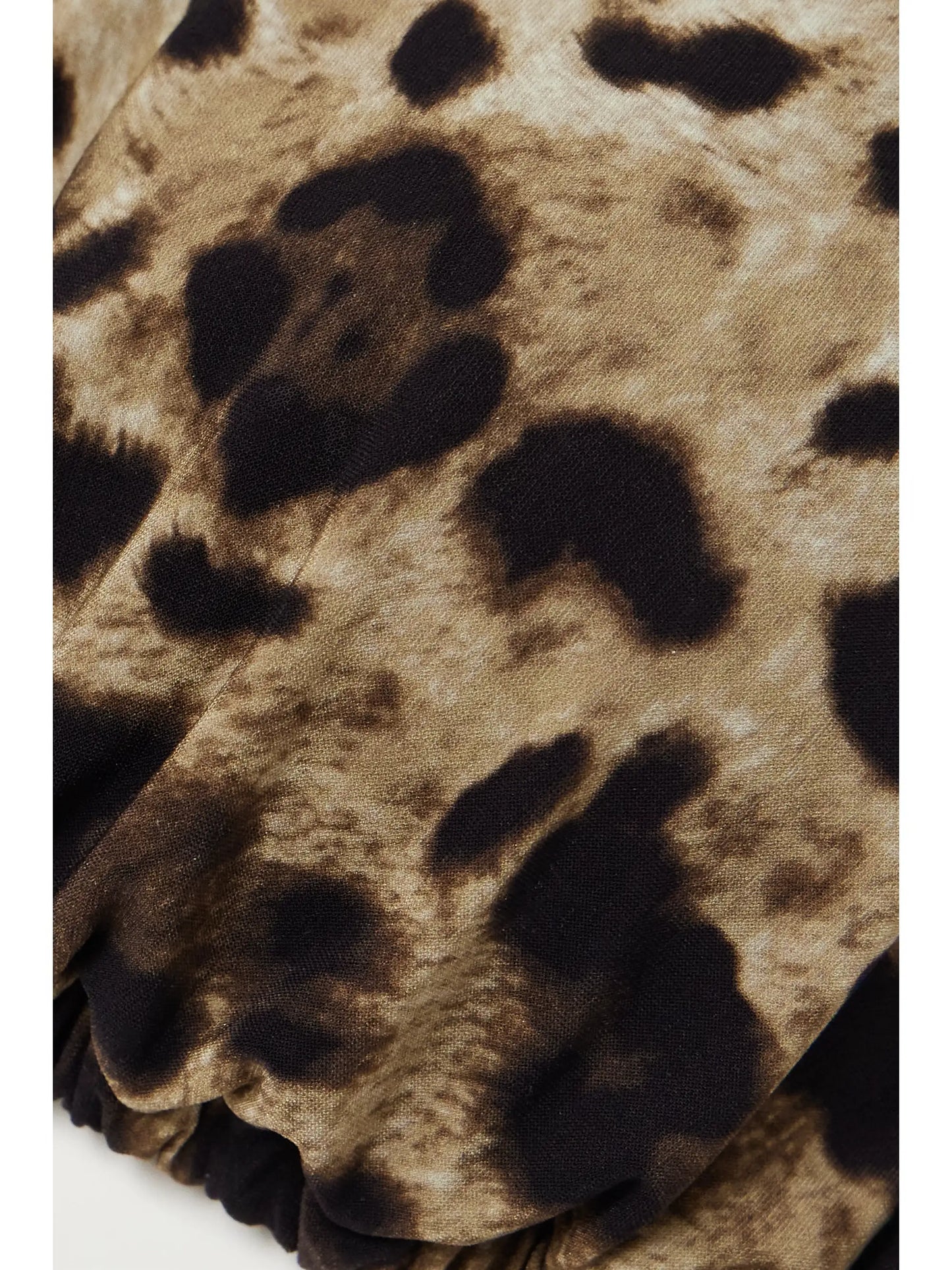 Leopard-print Halterneck Bikini Top