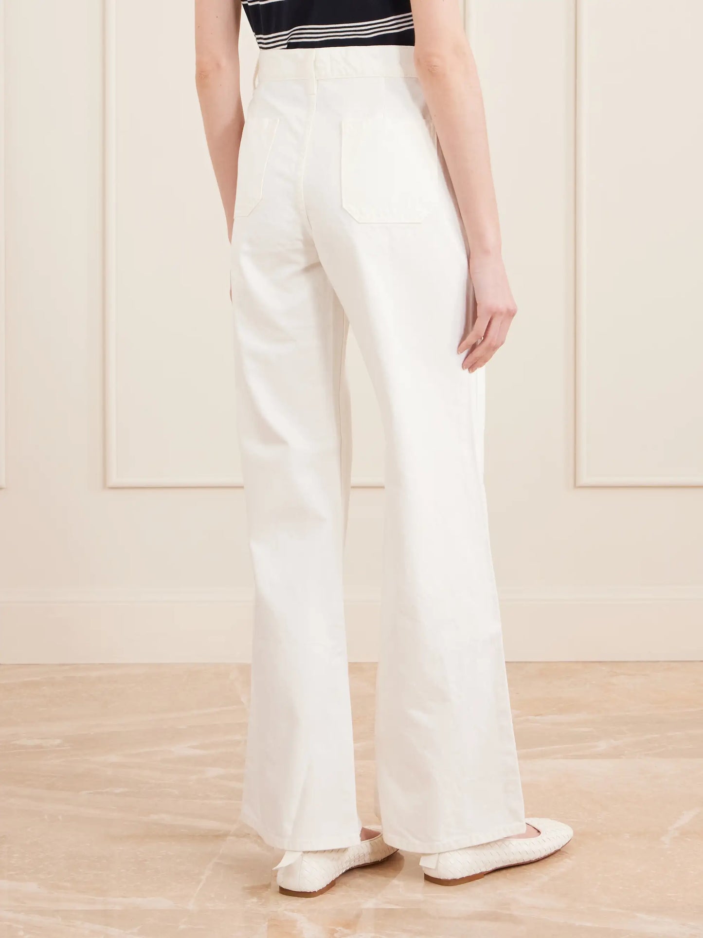 Florence High-rise Distressed Flared Jeans