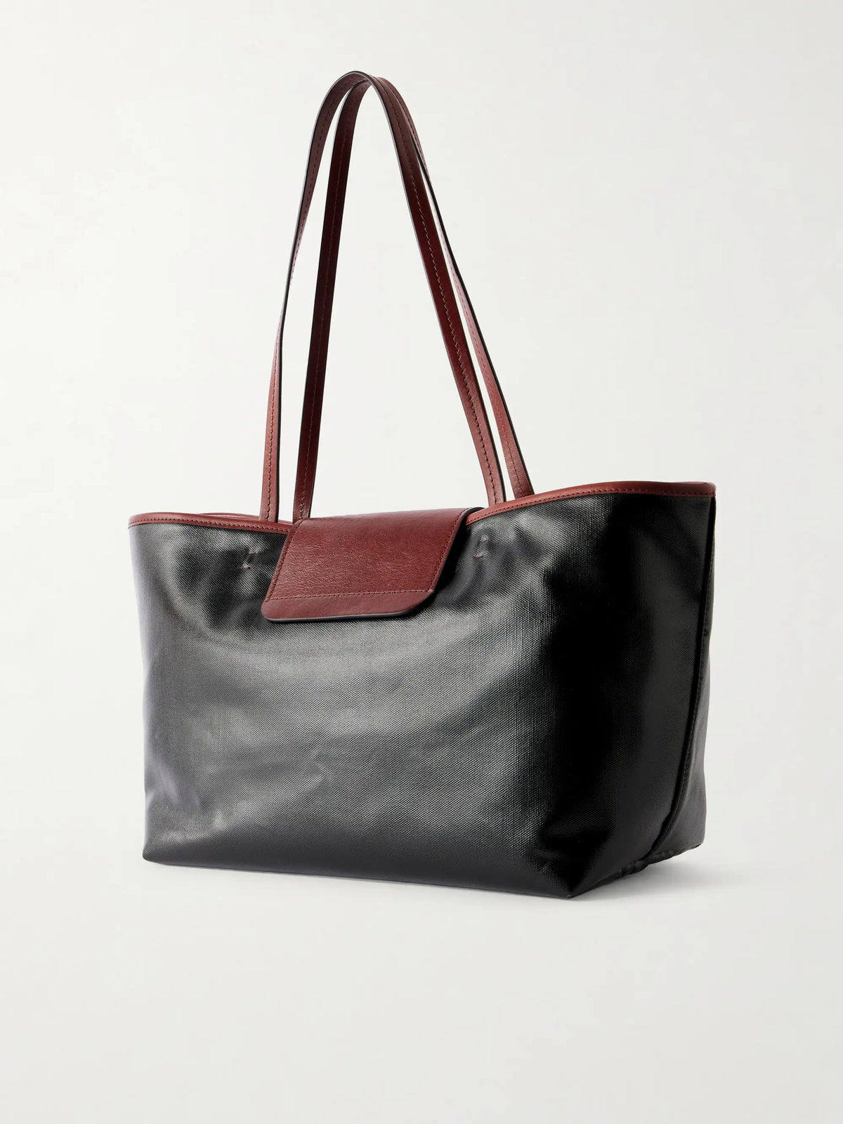 Vivienne Medusa-embellished Leather-trimmed Coated Canvas Tote