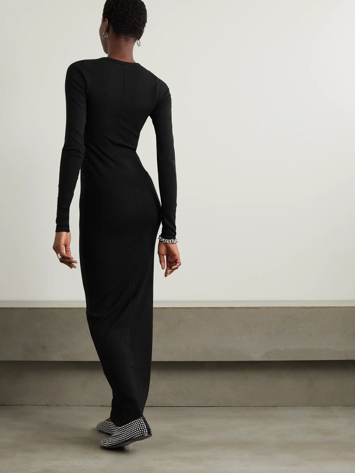 Ribbed Stretch-jersey Maxi Dress