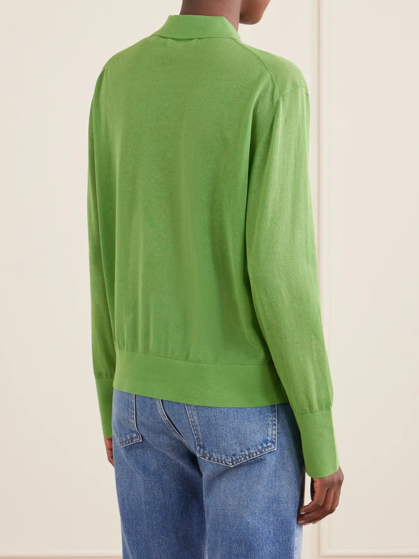 The Collared Cardi Cotton-blend Cardigan
