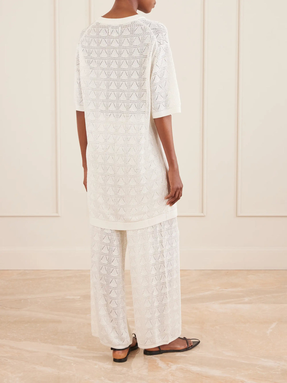 Loulou de Saison Armas Pointelle-knit Mini Dress