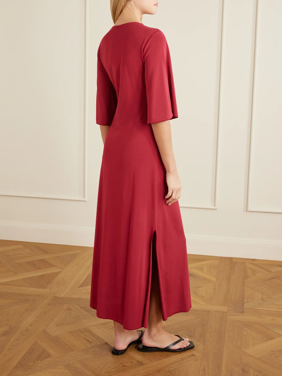 Beachwear Ruched Cut-out Stretch-jersey Maxi Dress