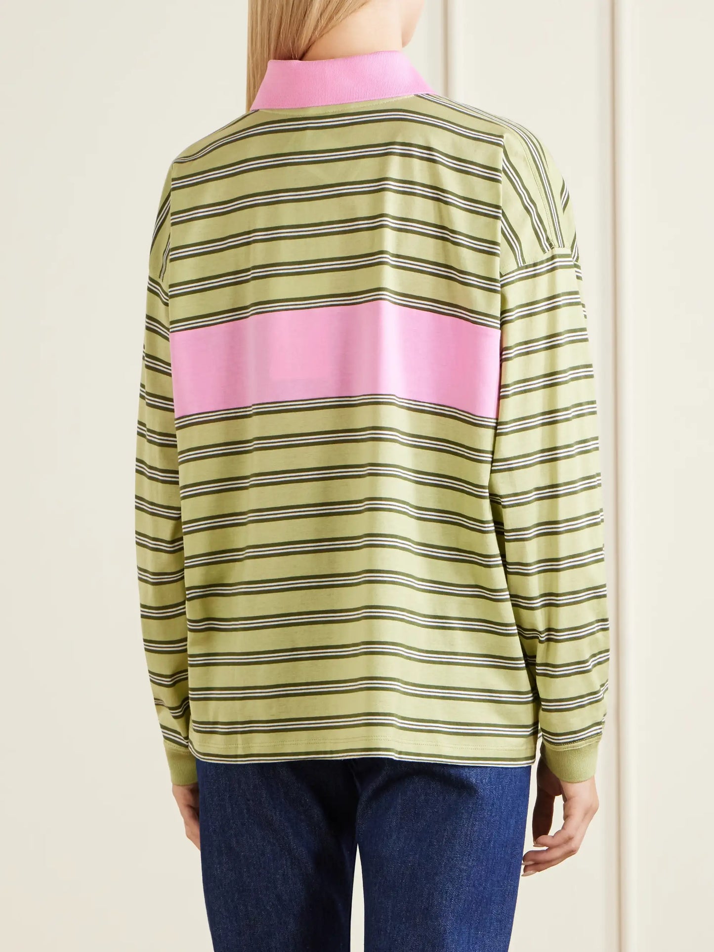 Logo-embroidered Striped Cotton-jersey Polo Shirt