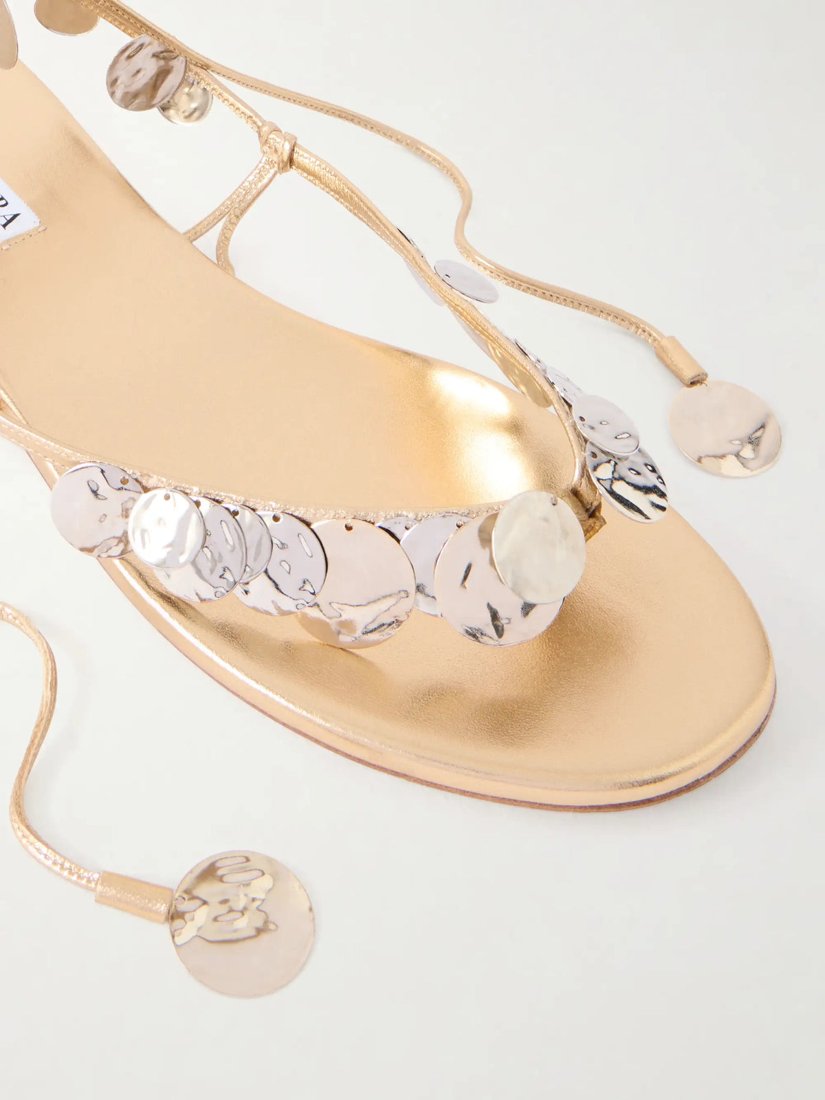 Florin Embellished Leather Thong Sandals