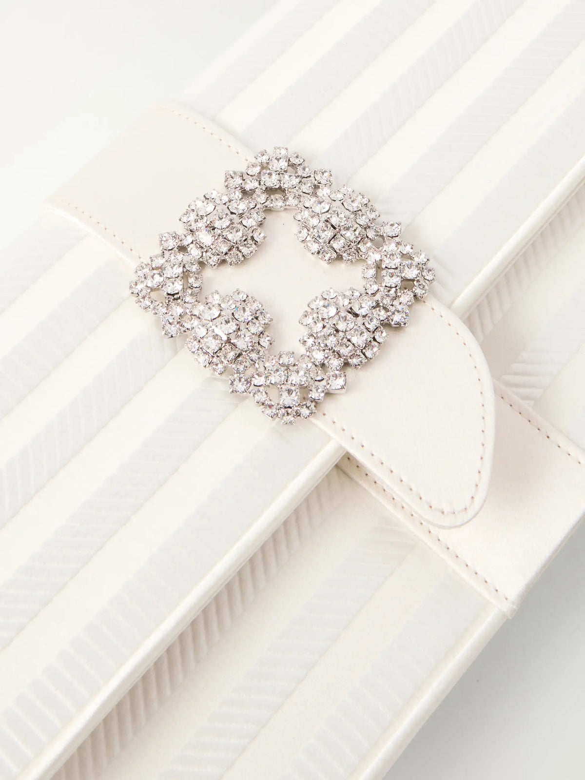 Capri Crystal-embellished Silk-jacquard Clutch