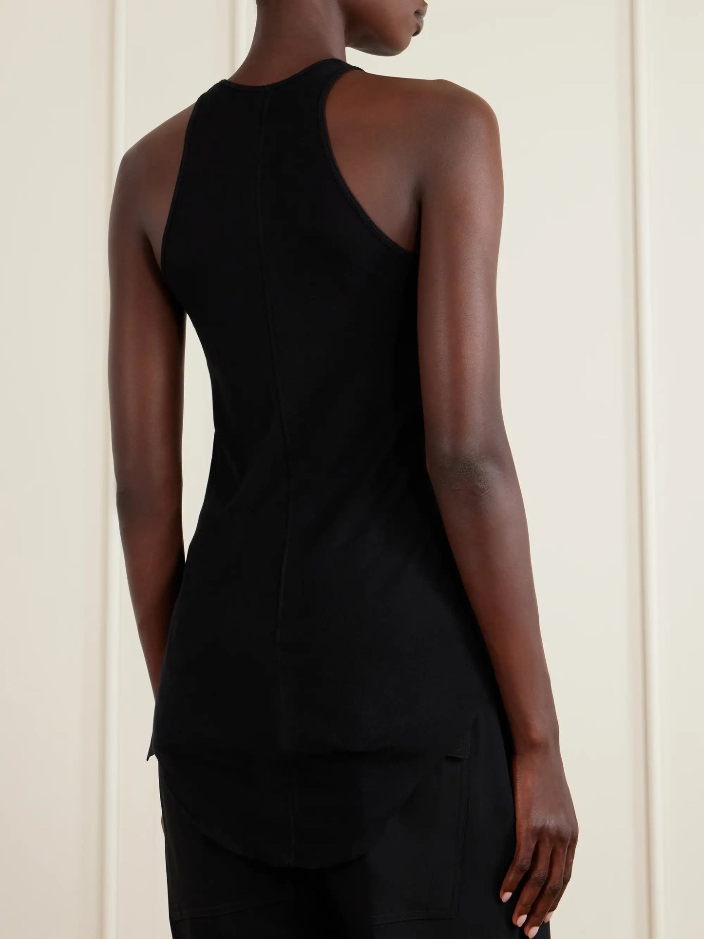 Ribbed Cotton-jersey Tank