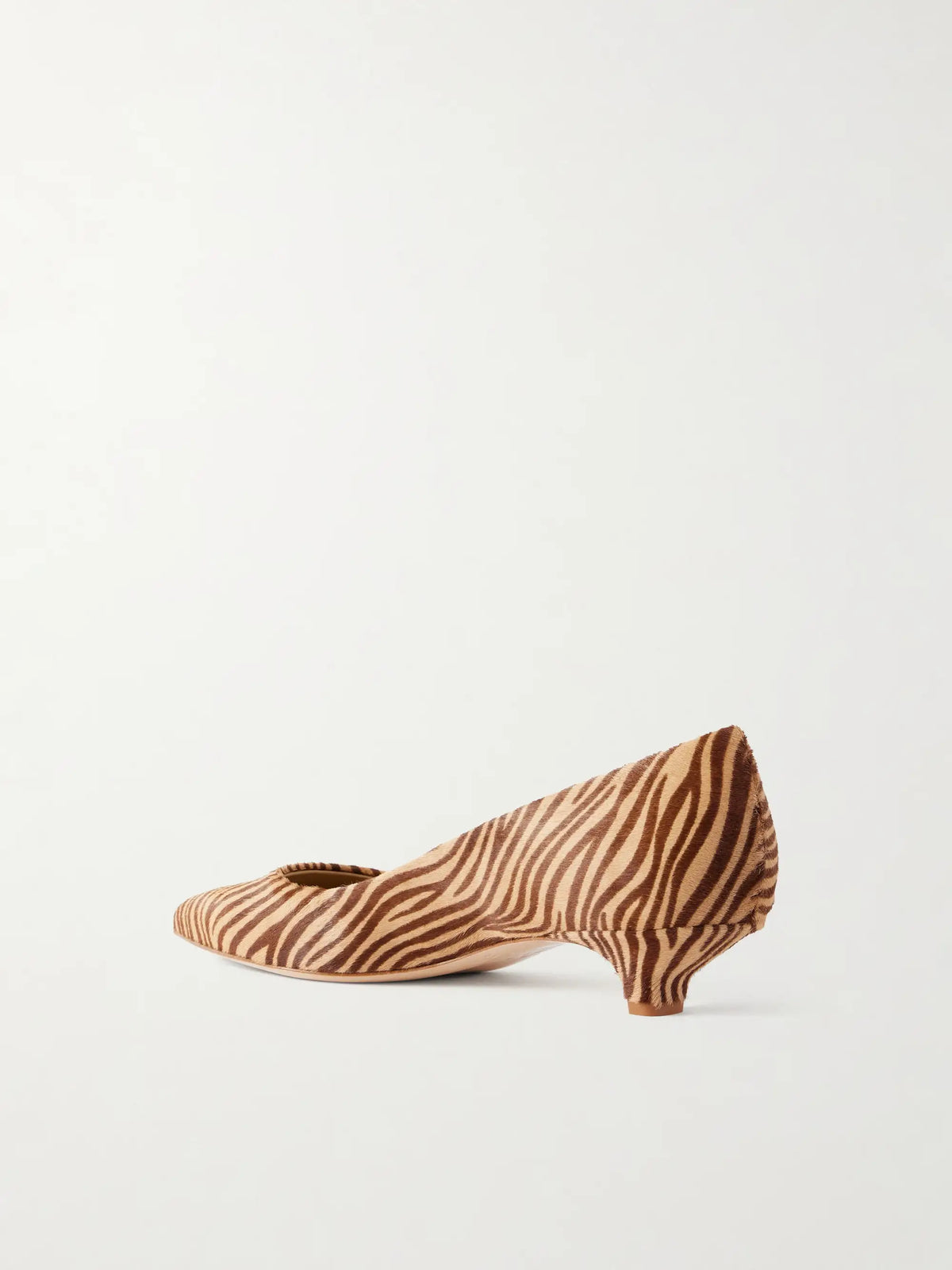 The Kitty Zebra-print Leather Pumps