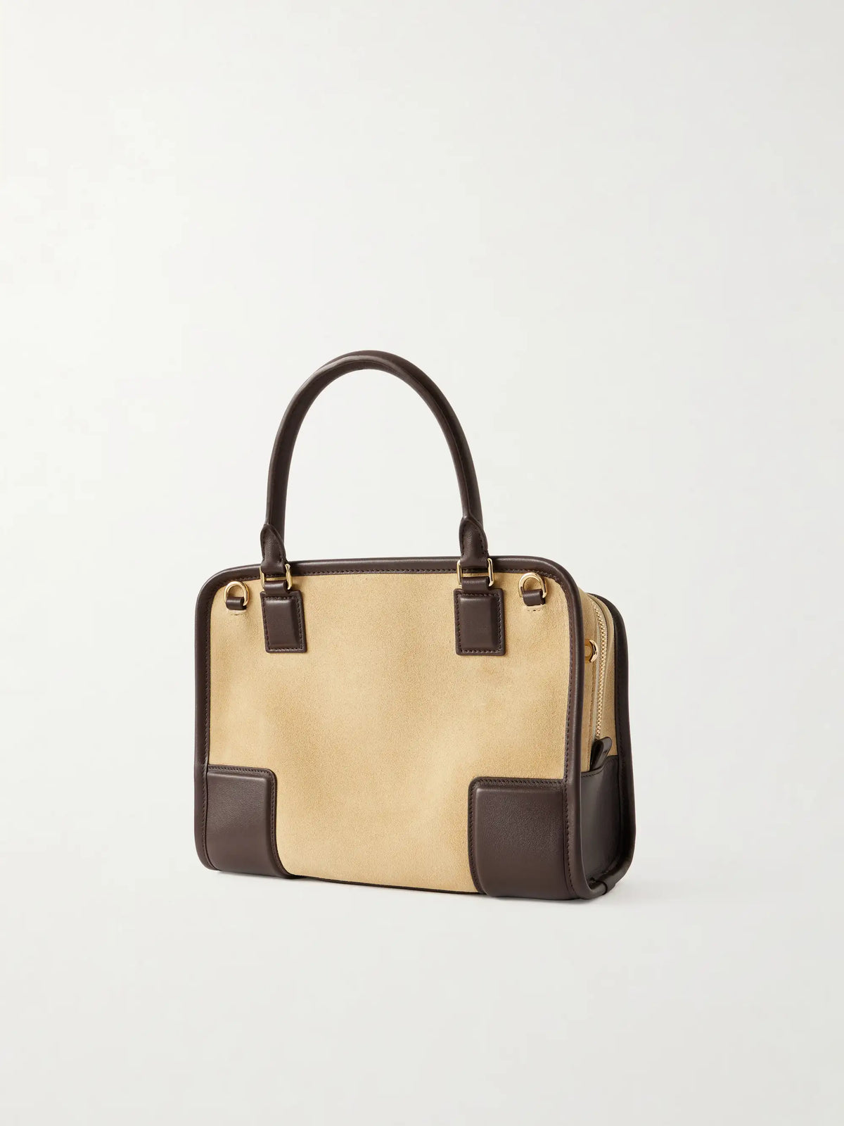 Amazona 180 Small Leather-trimmed Suede Shoulder Bag