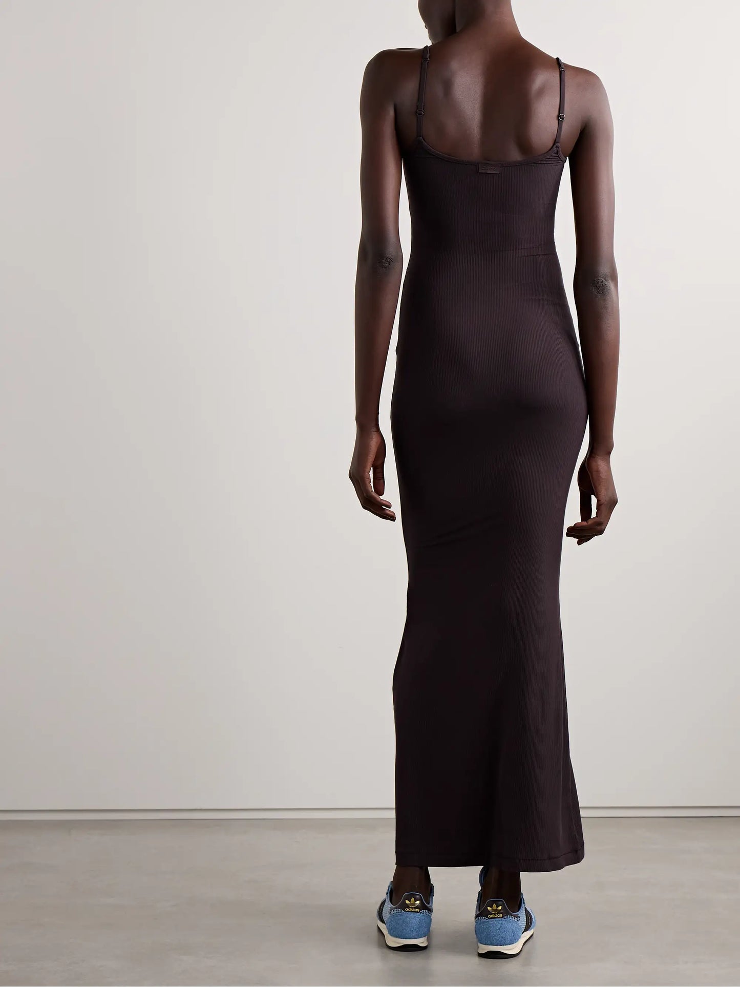 Soft Lounge Ribbed Long Stretch-modal Slip Dress - Phoenix