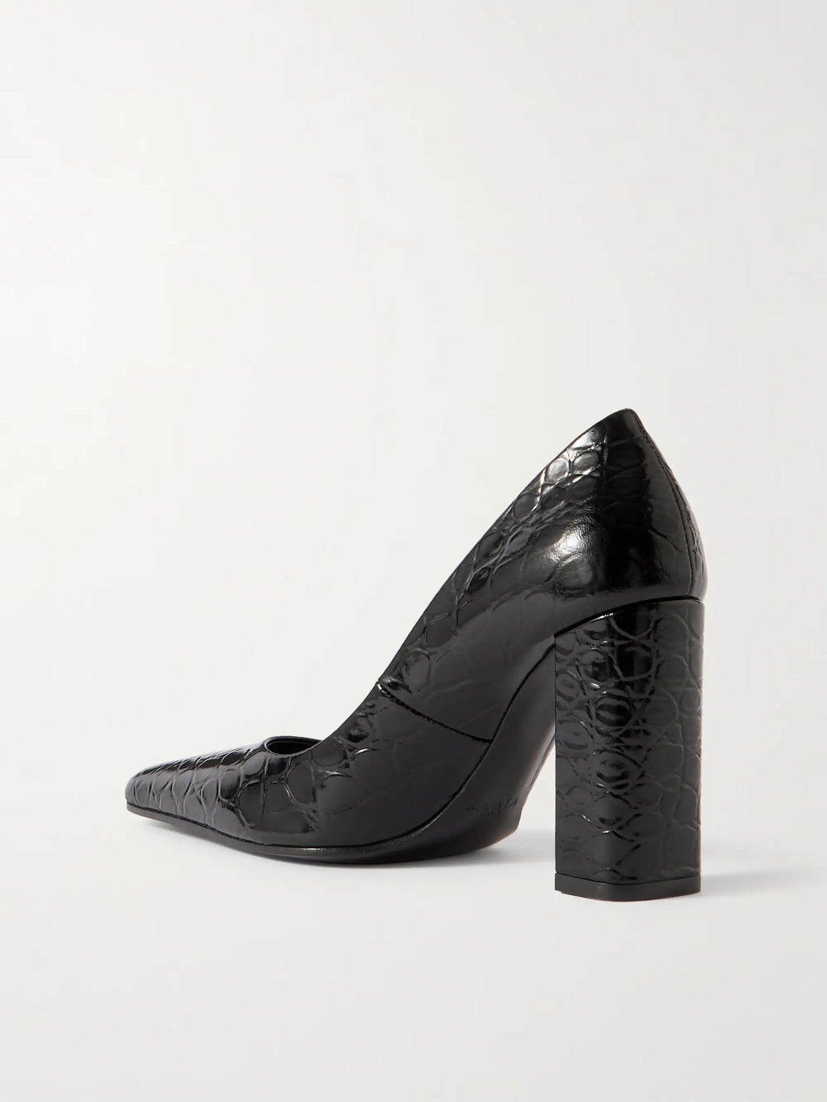 90 Croc-effect Leather Pumps