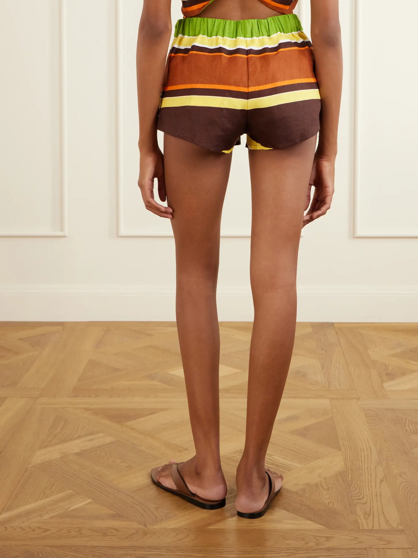 Miel Striped Linen Shorts
