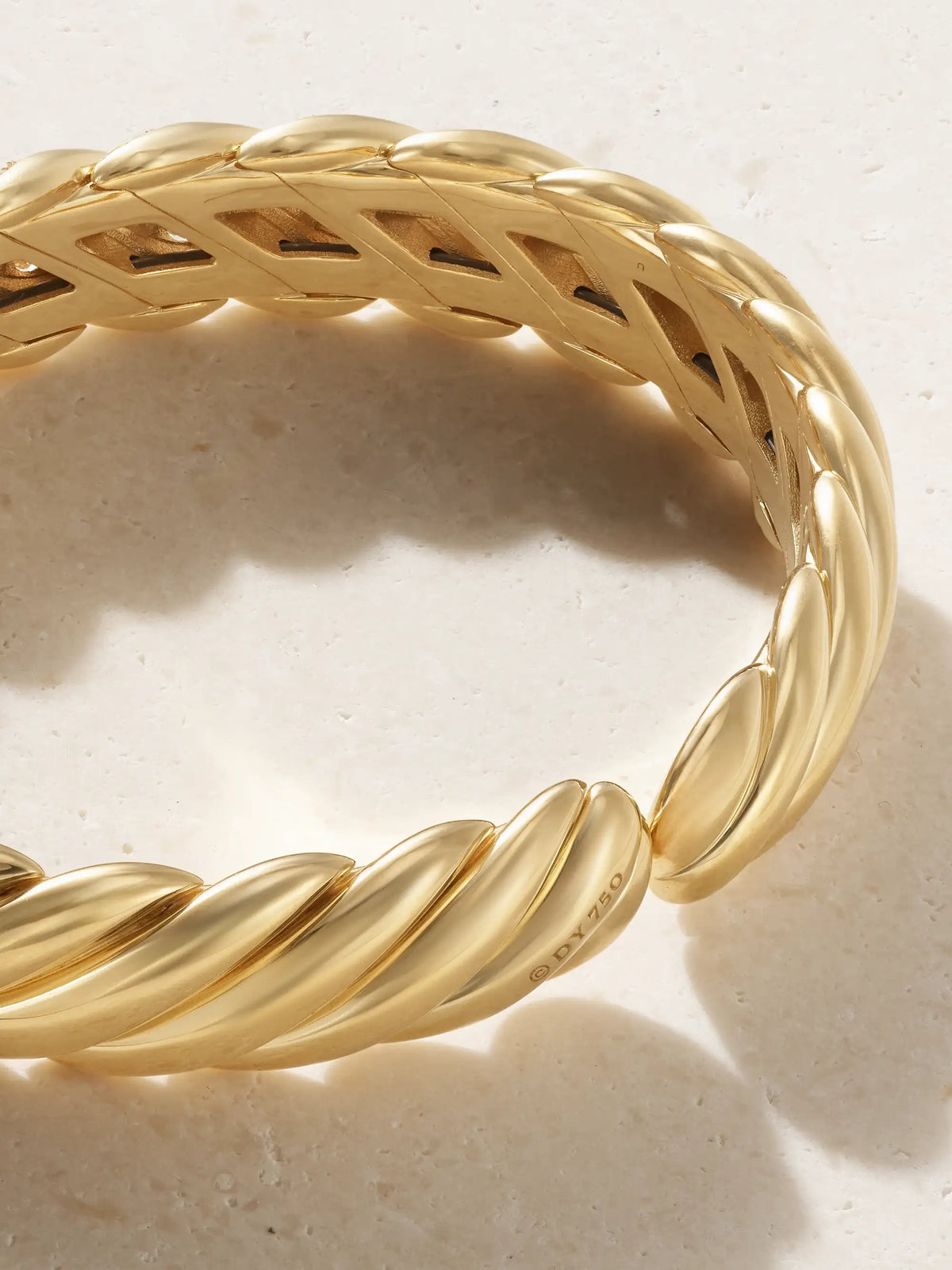 Cable 18-karat Gold Diamond Bracelet