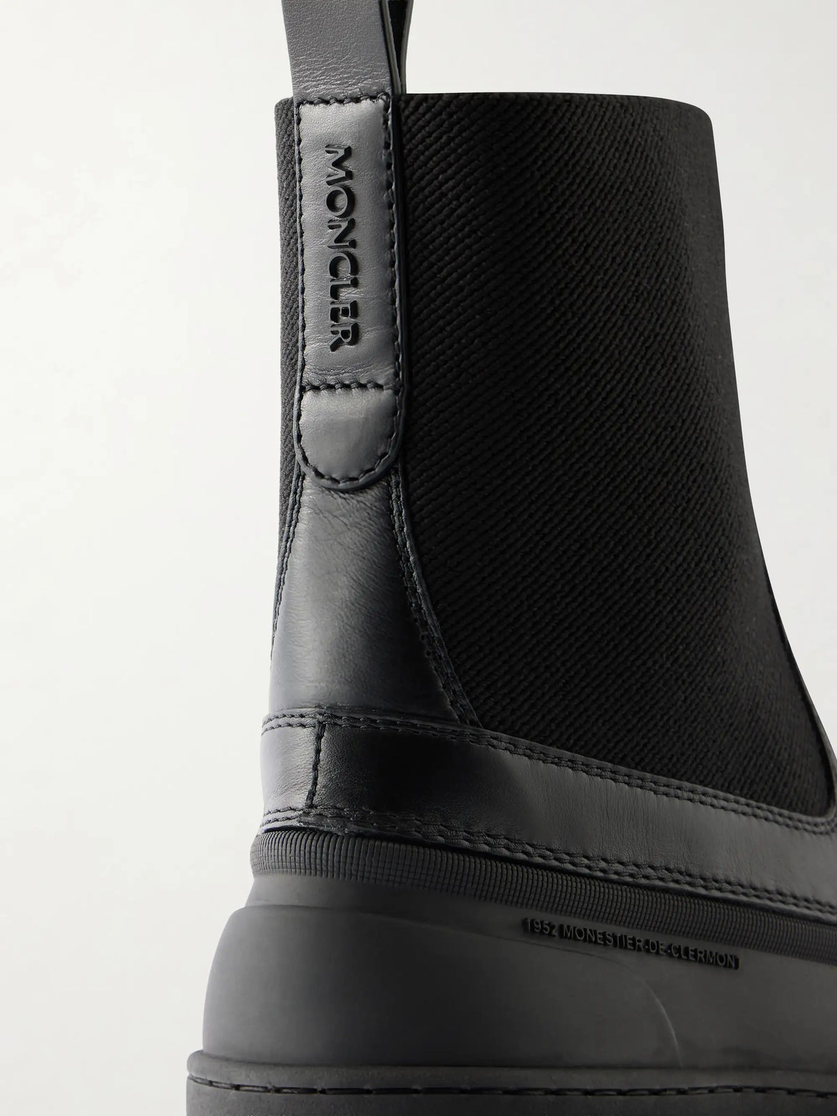 Vera Edge Rubber-trimmed Leather Ankle Boots