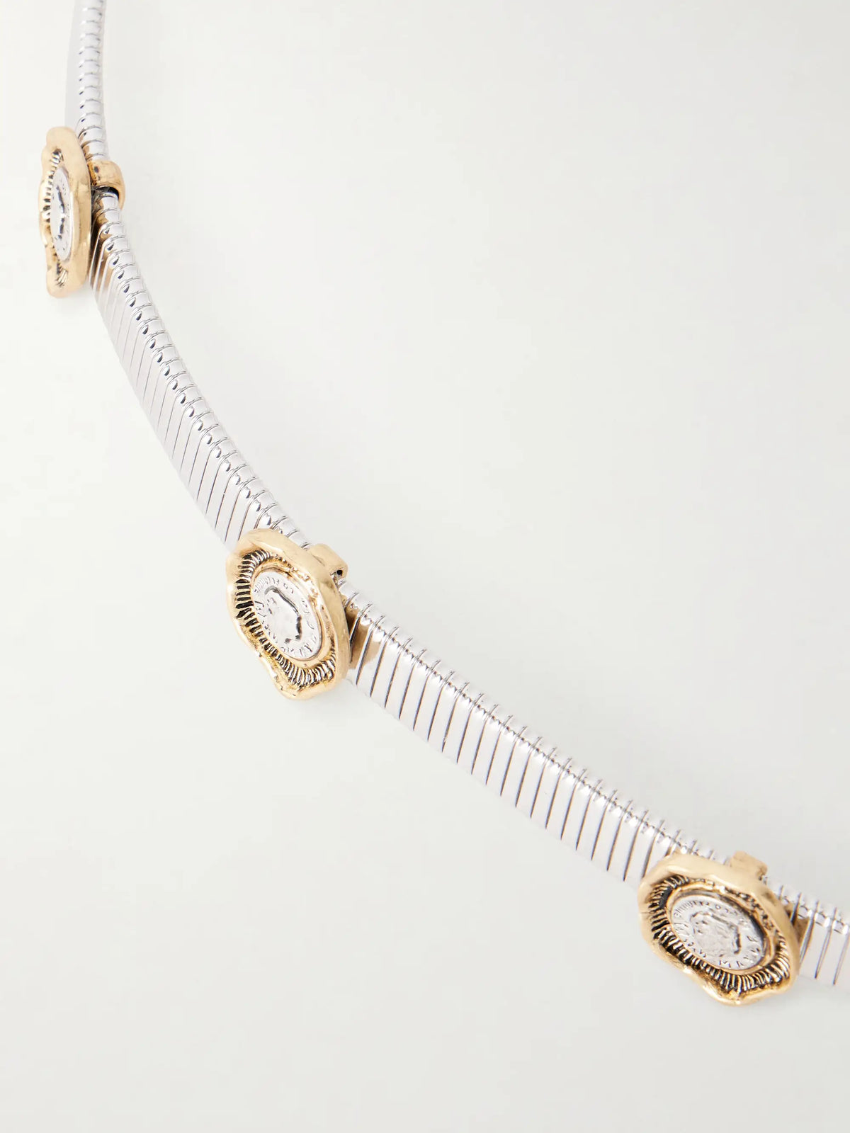 Flora Embellished Silver-tone Belt