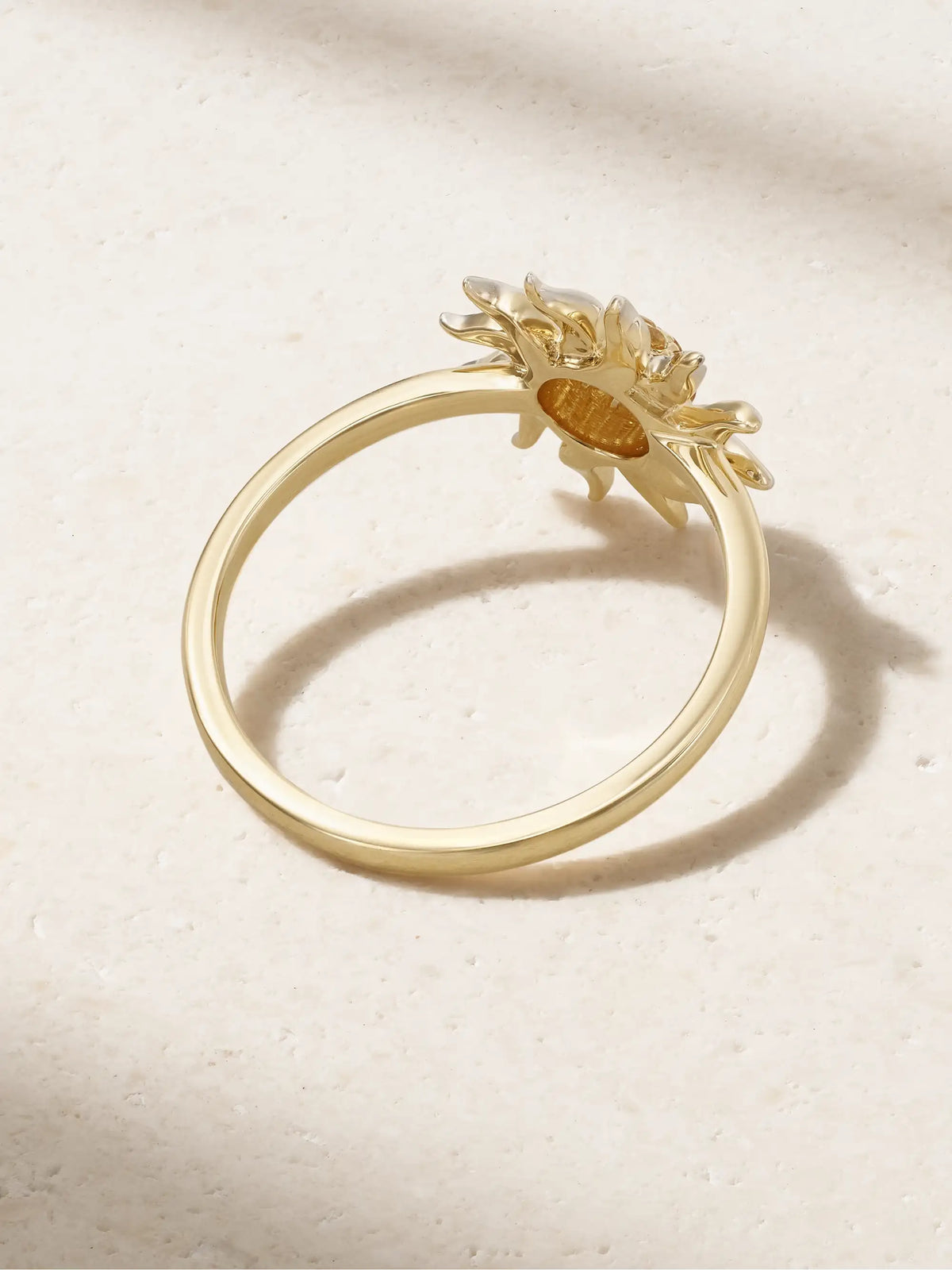 Mini Soleil 18-karat Yellow And White Gold, Diamond And Citrine Ring
