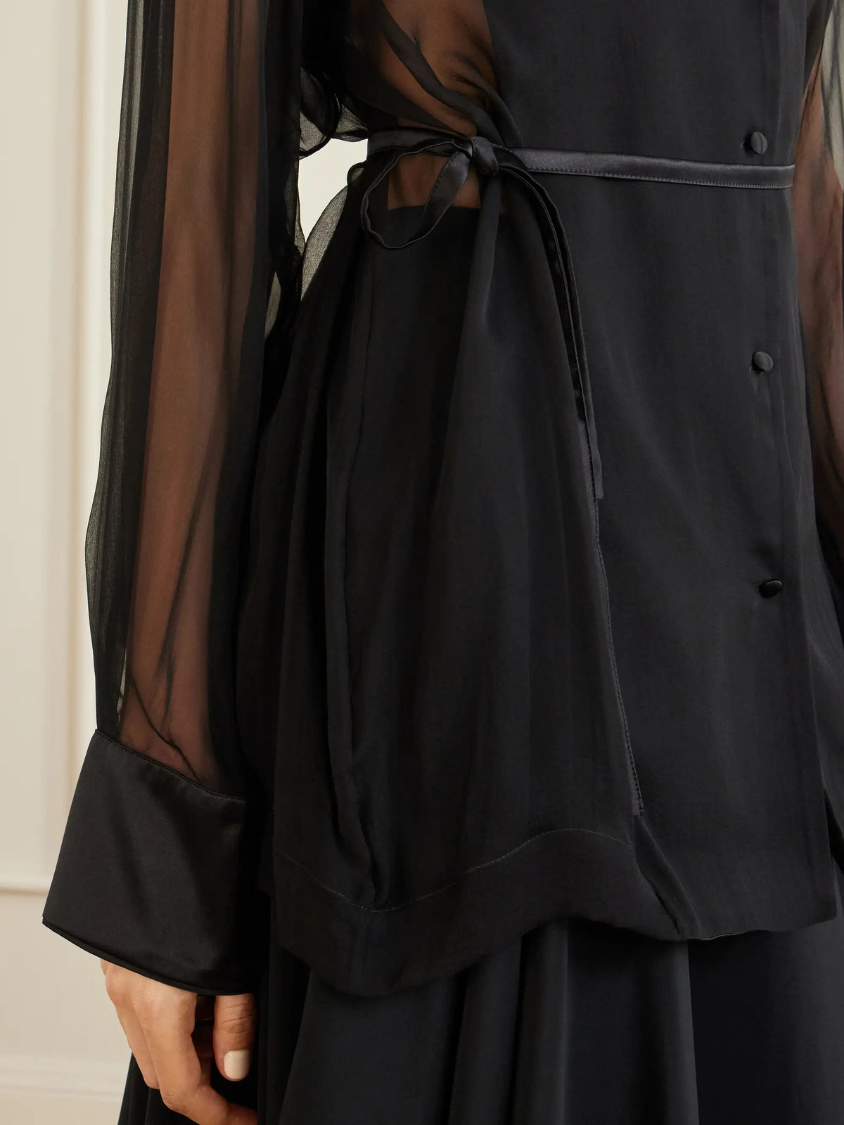 Bretagne Belted Silk Jacket