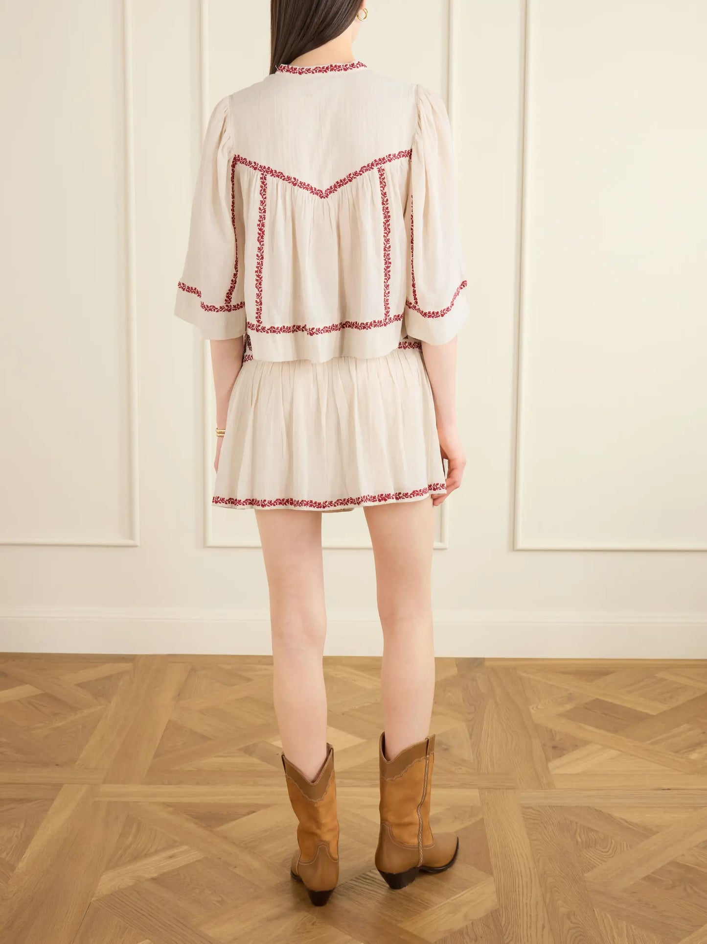 Juline Embroidered Organic Cotton Shirt