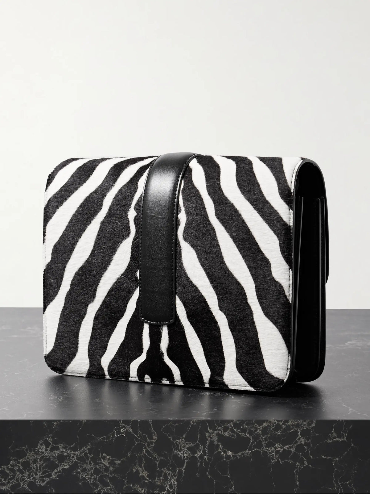 Blake Zebra-print Calf Hair And Leather Shoulder Bag