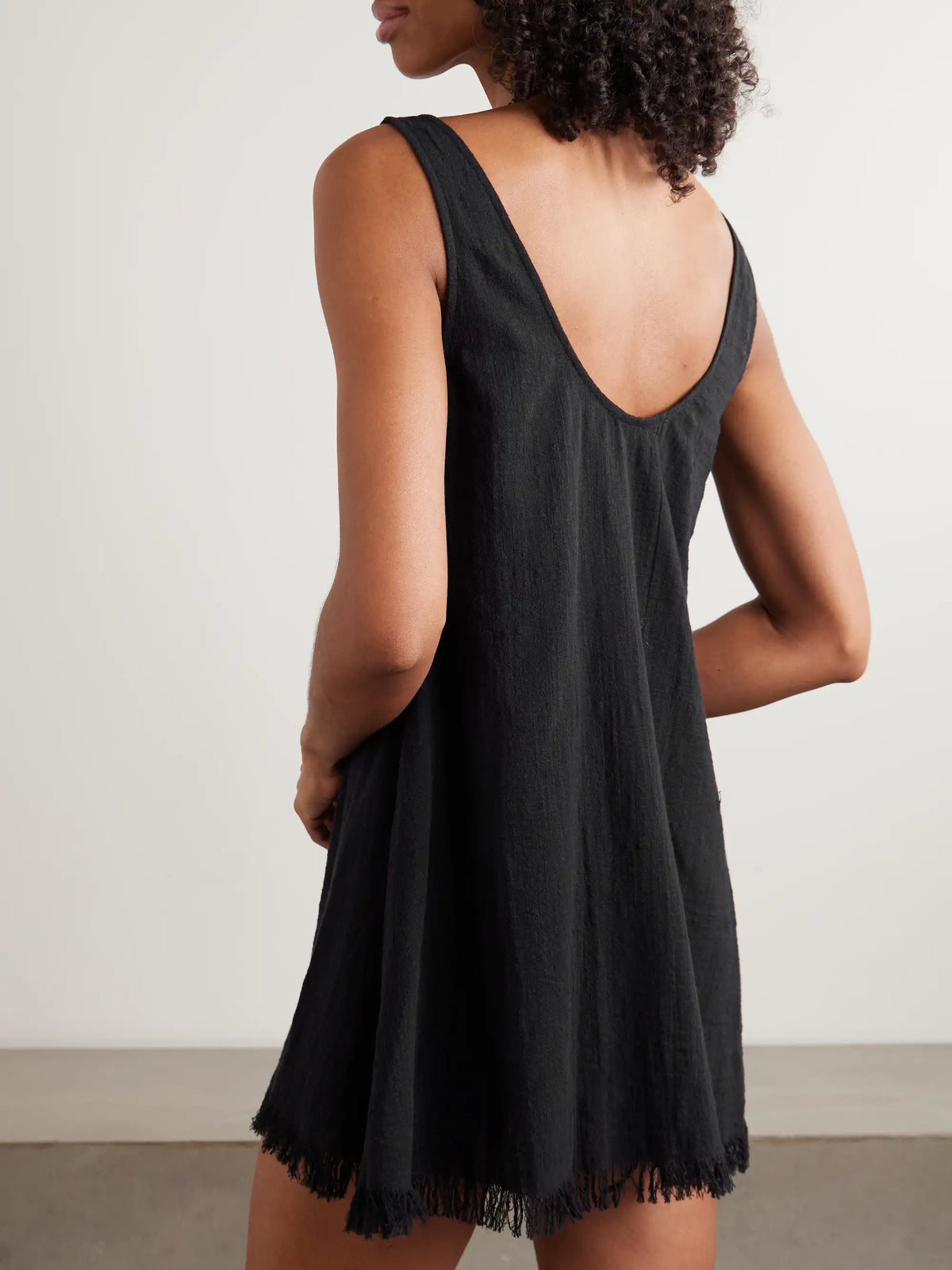 Tillie Fringed Cotton-gauze Mini Dress