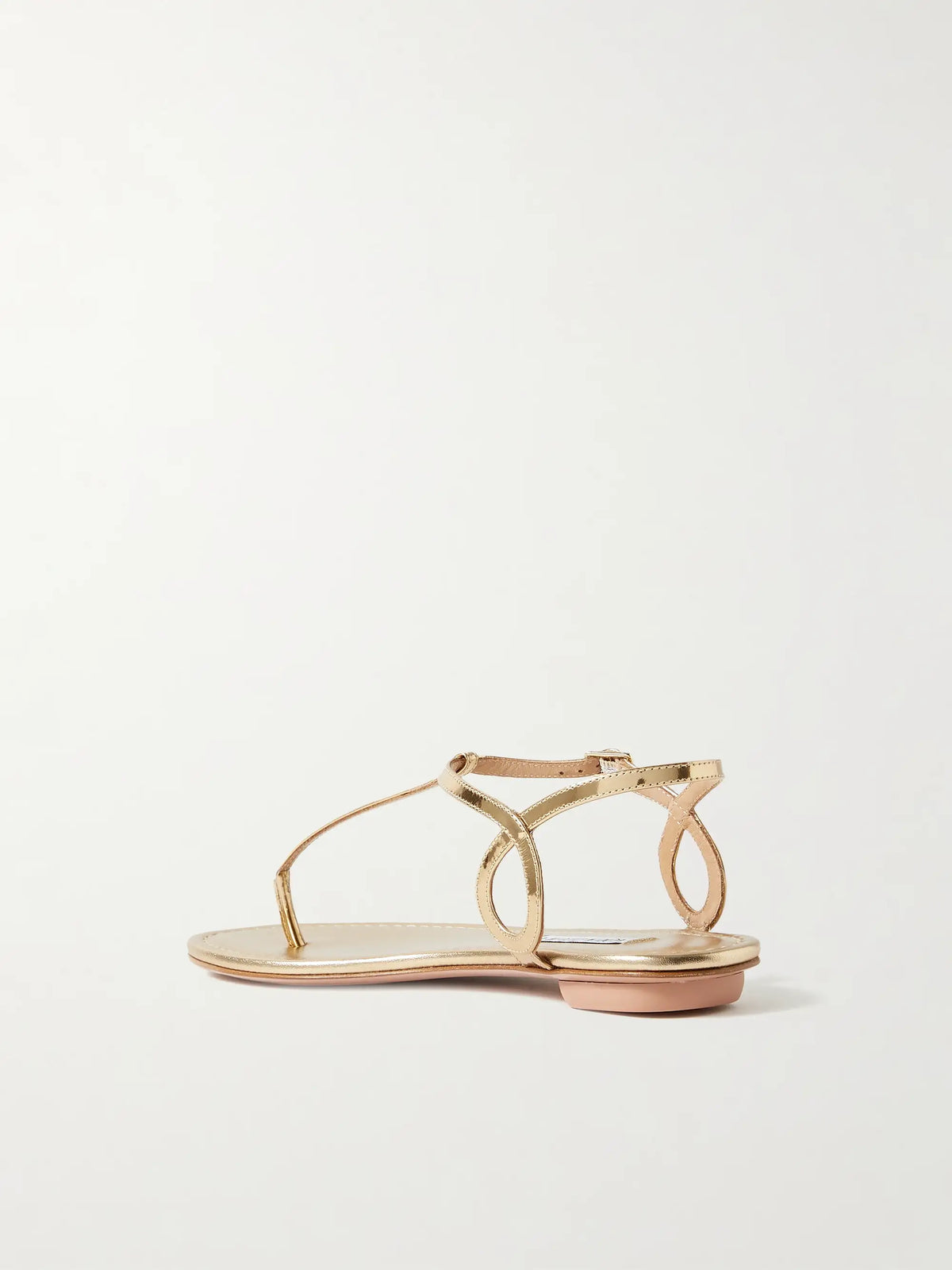 Almost Bare Metallic Leather Sandals