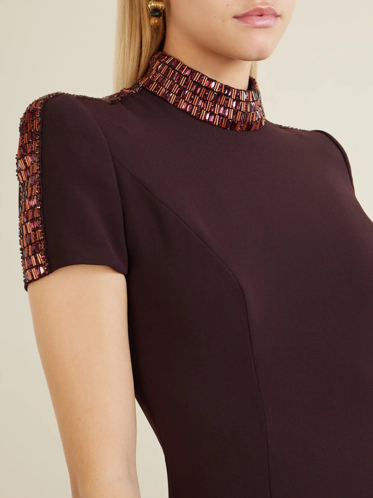 Mesa Embellished Crepe Gown