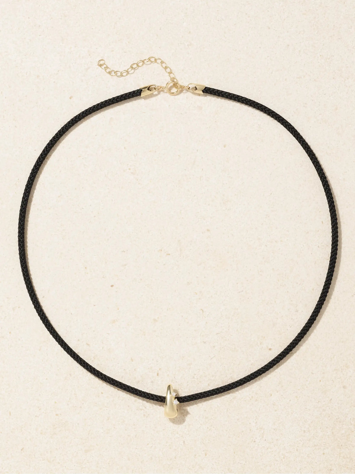 14-karat Gold, Cord And Diamond Necklace