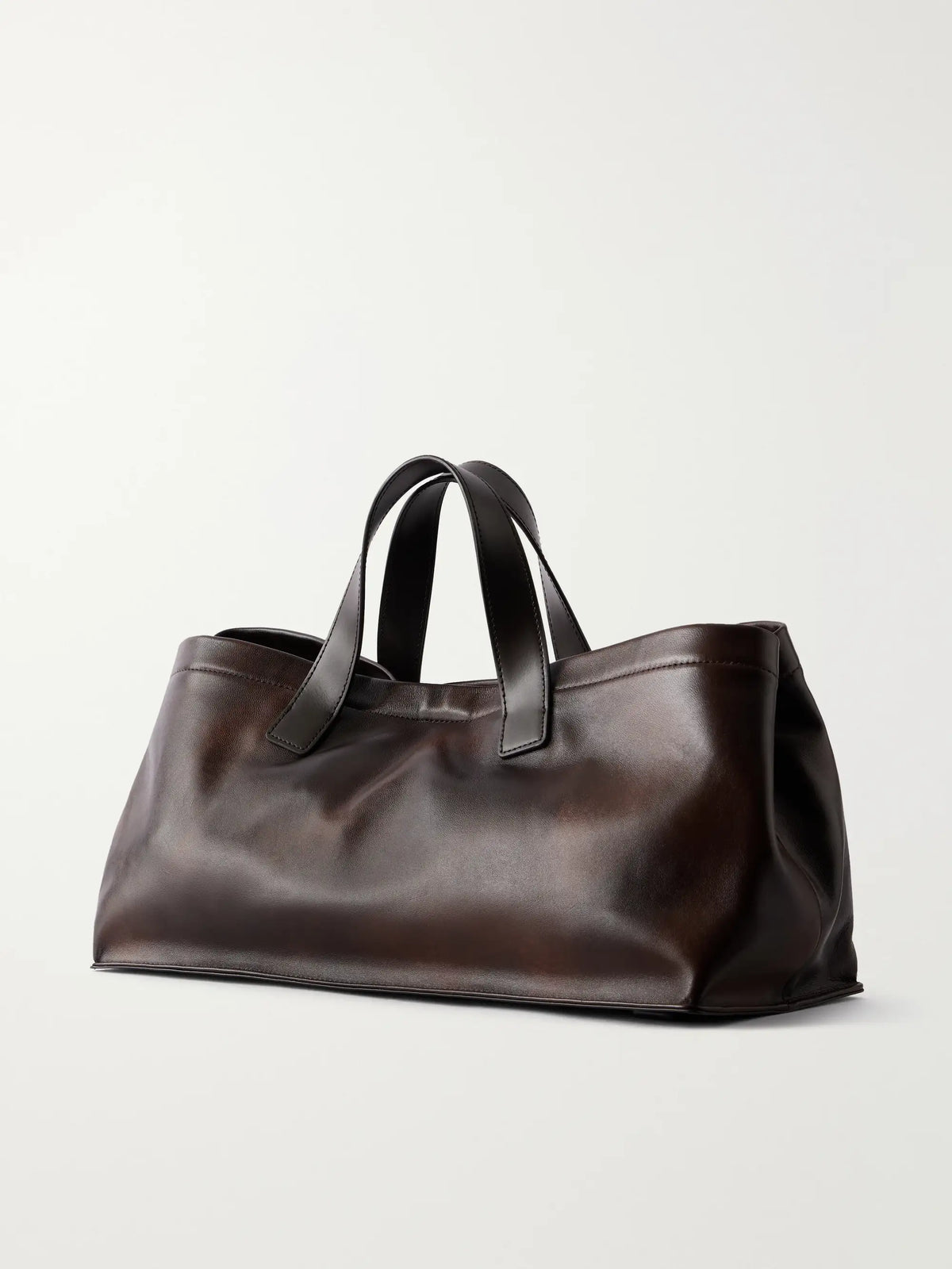 Port Logo-debossed Leather Tote