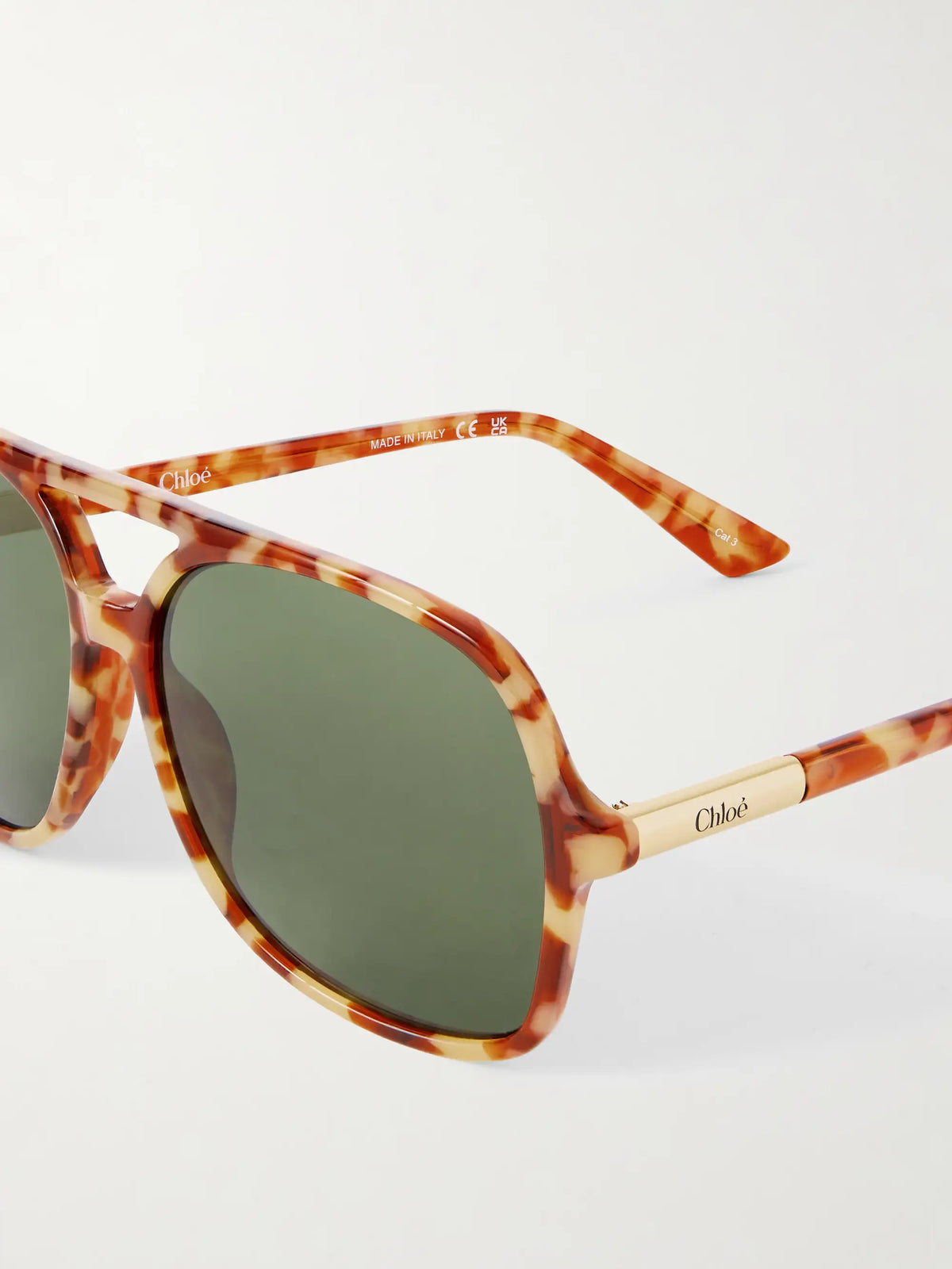 Judy Aviator-style Tortoiseshell Acetate And Gold-tone Sunglasses