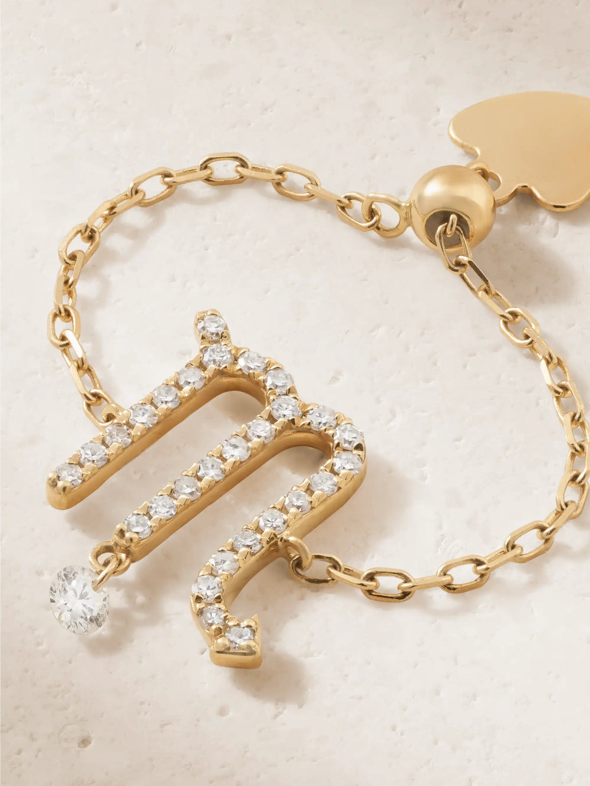 Zodiac 18-karat Gold Diamond Ring