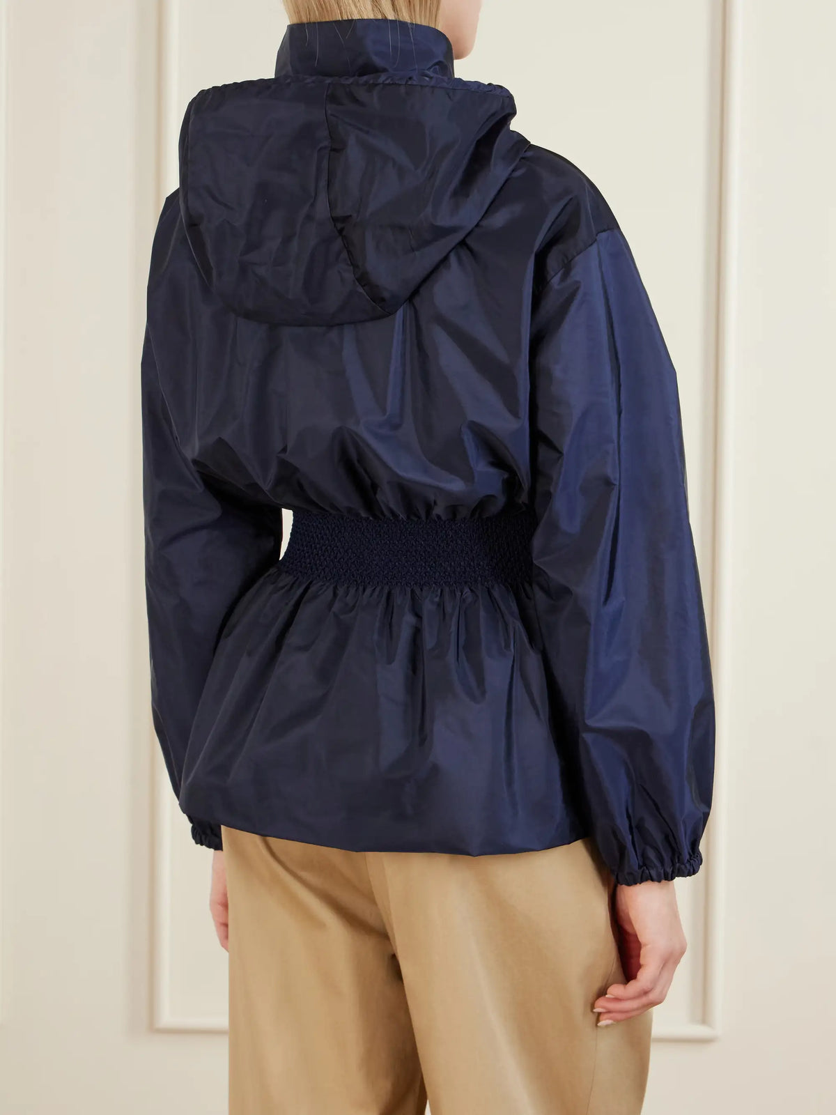 Liriope Hooded Gathered Shell Jacket