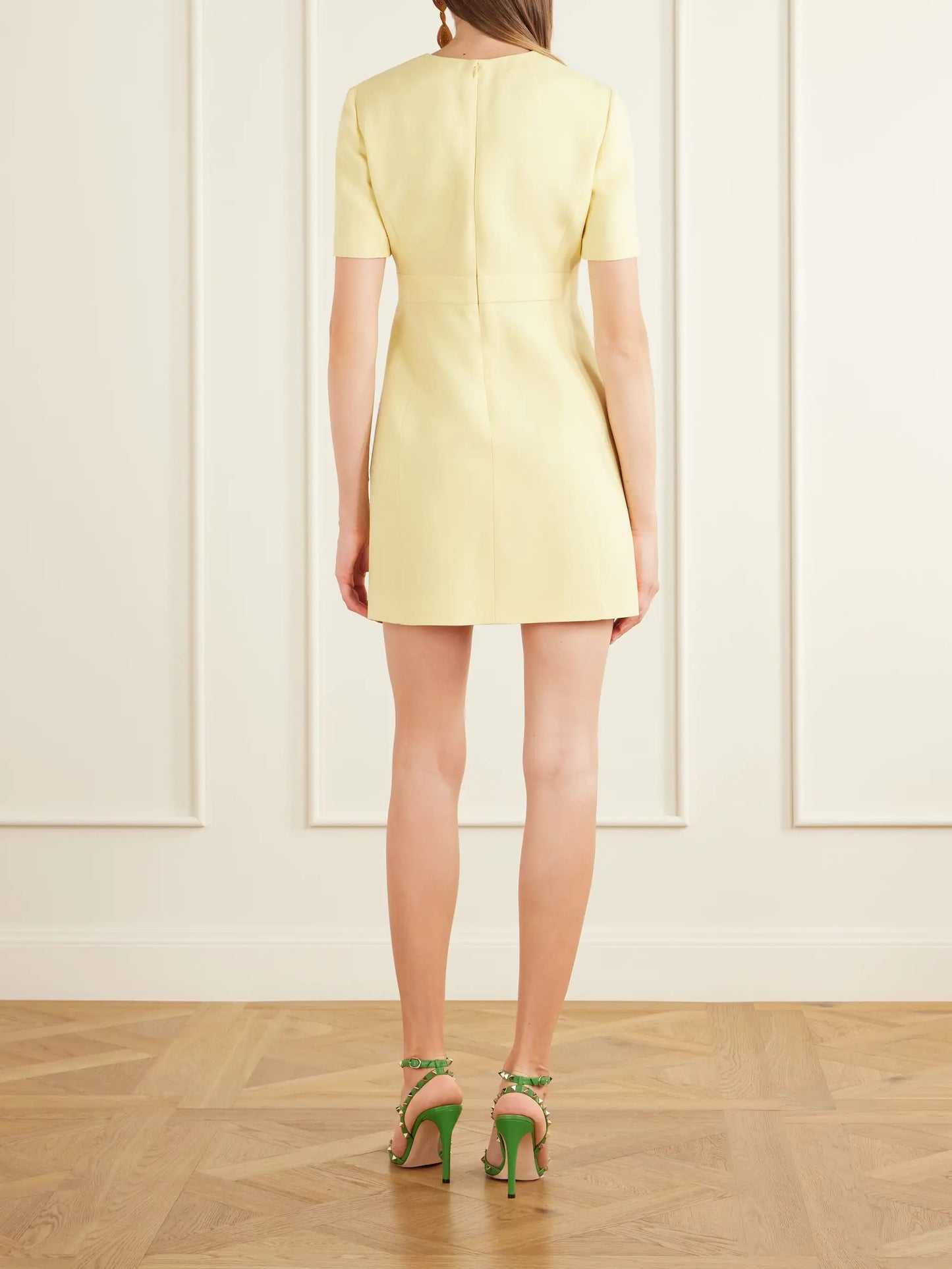 Wool And Silk-blend Crepe Mini Dress