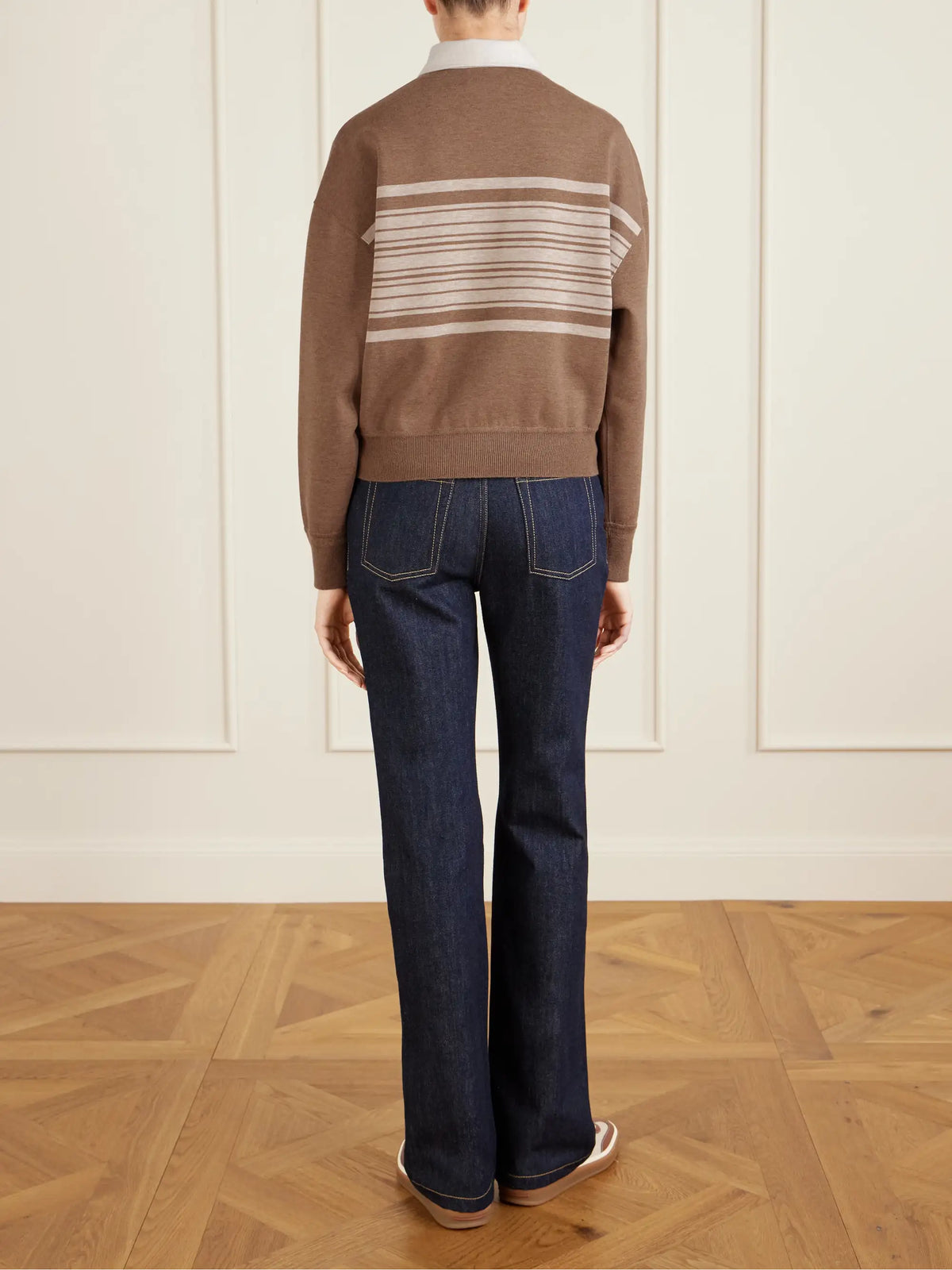 Loro Piana Striped Wool And Cashmere-blend Polo Shirt