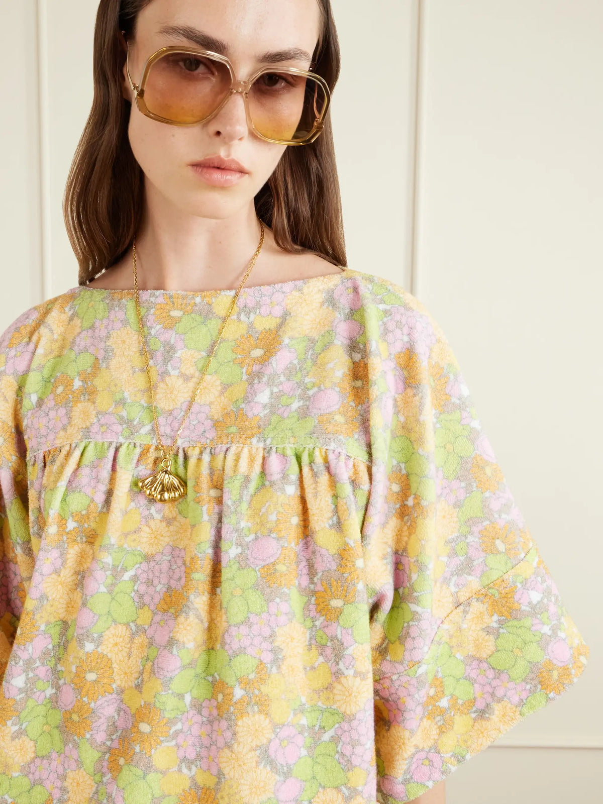 Flower-print Cotton Tunic