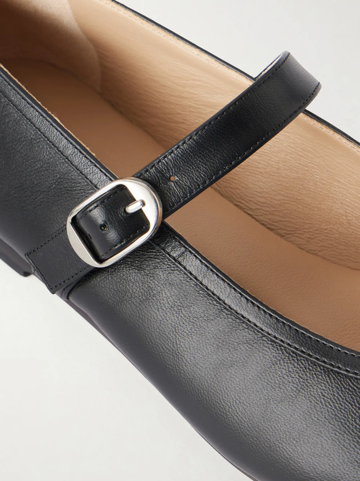 Leather Mary Jane Ballet Flats
