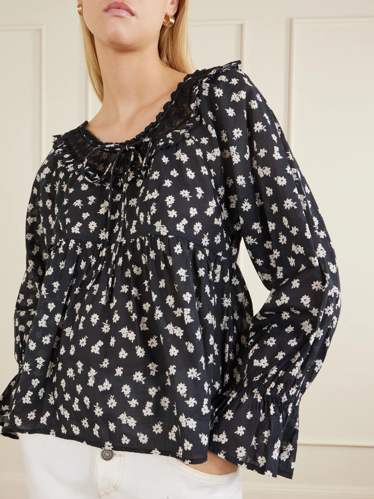 Posse Danielle Floral-print Cotton-voile Blouse