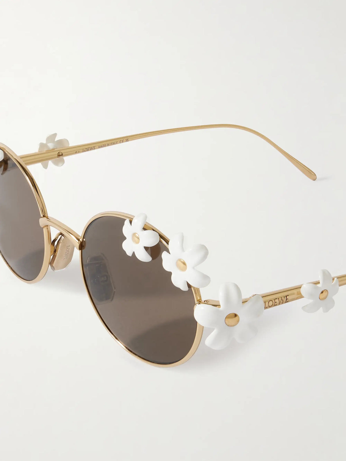 + Paula's Ibiza Embellished Round-frame Gold-tone Sunglasses