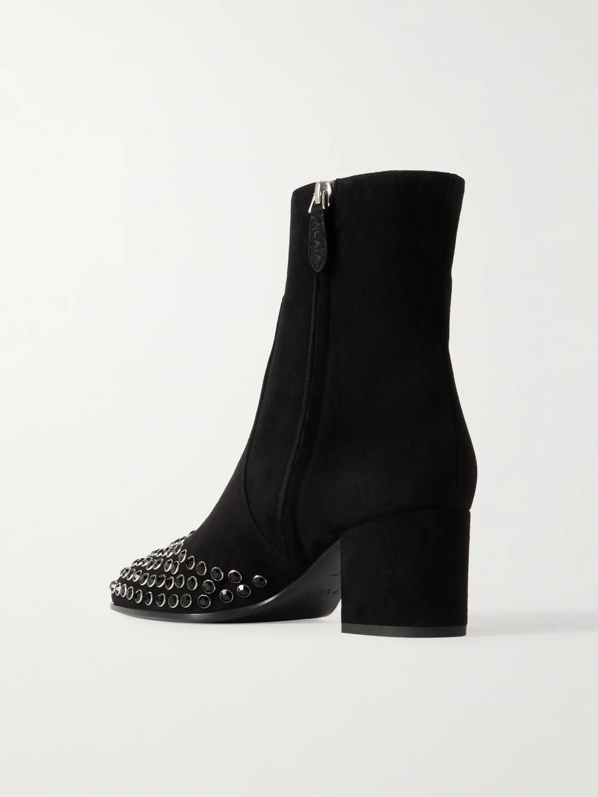 Crystal-embellished Suede Ankle Boots