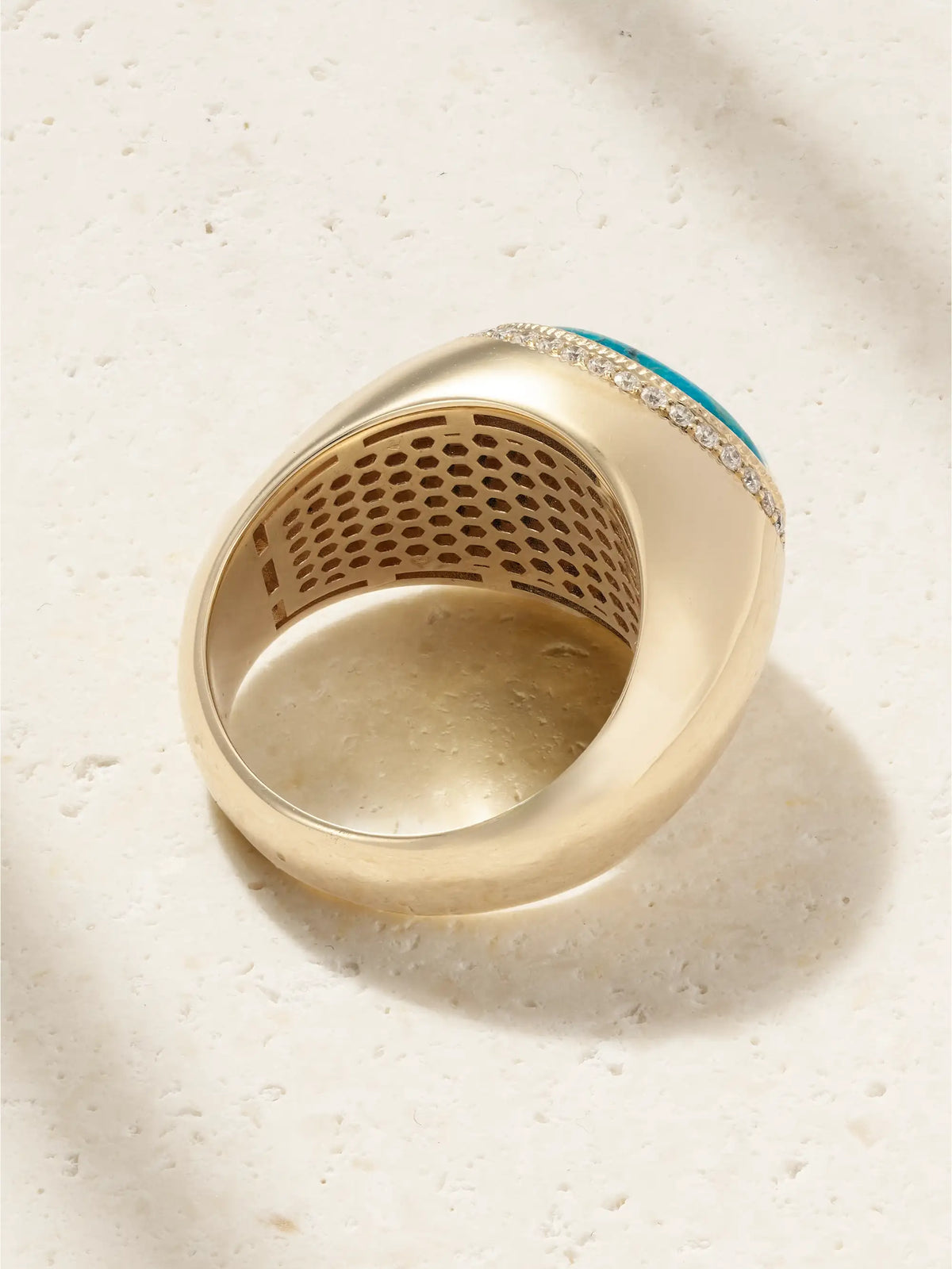 14-karat Gold, Turquoise And Diamond Ring