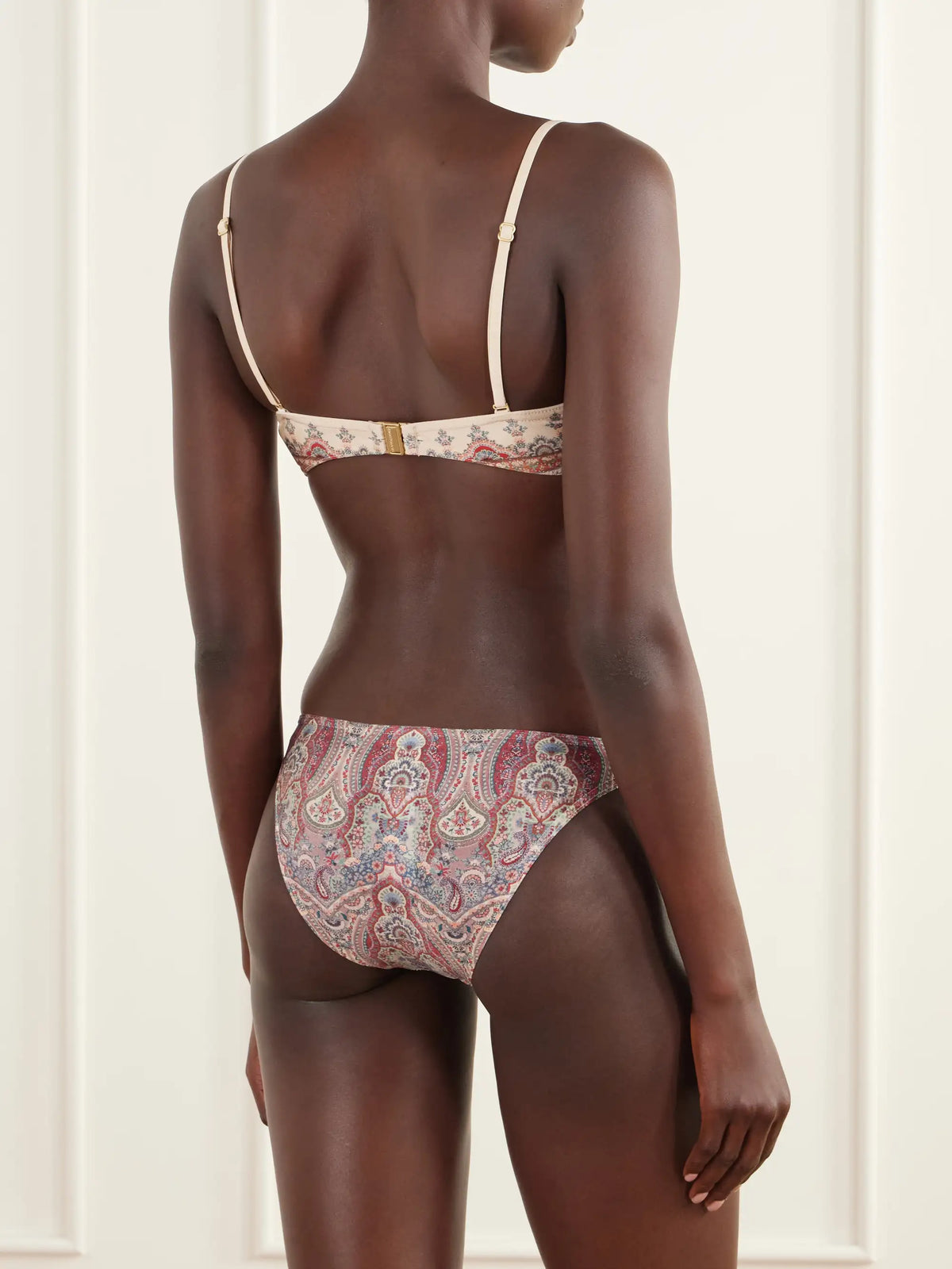 Zimmermann Fairlight Paisley-print Balconette Bikini Top