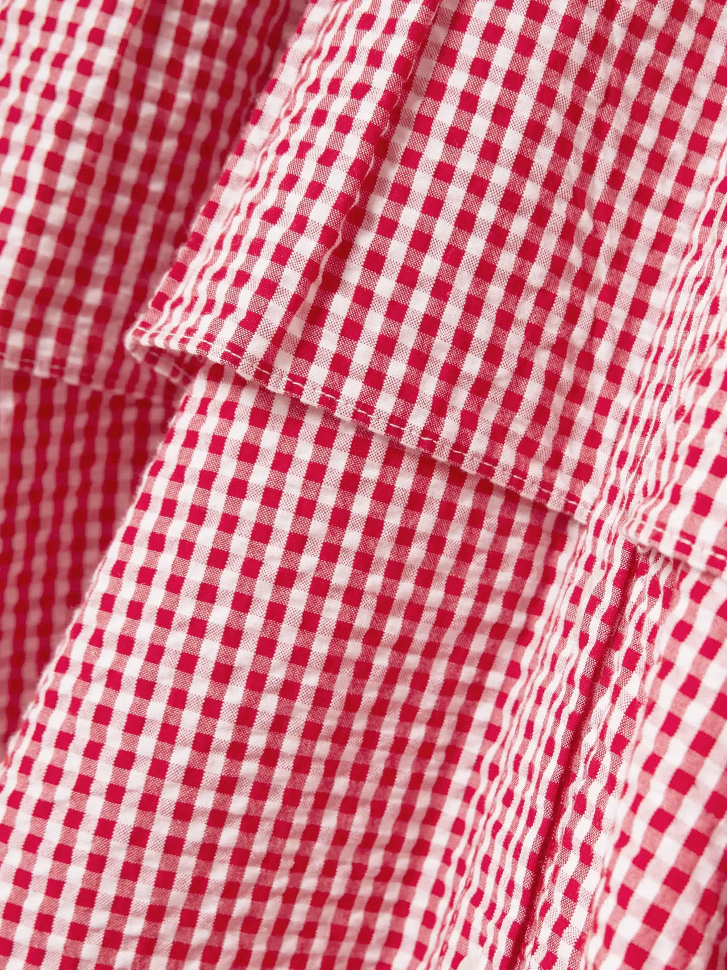 Boogie Woogie Bugle Boy Gingham Cotton-seersucker Maxi Shirt Dress