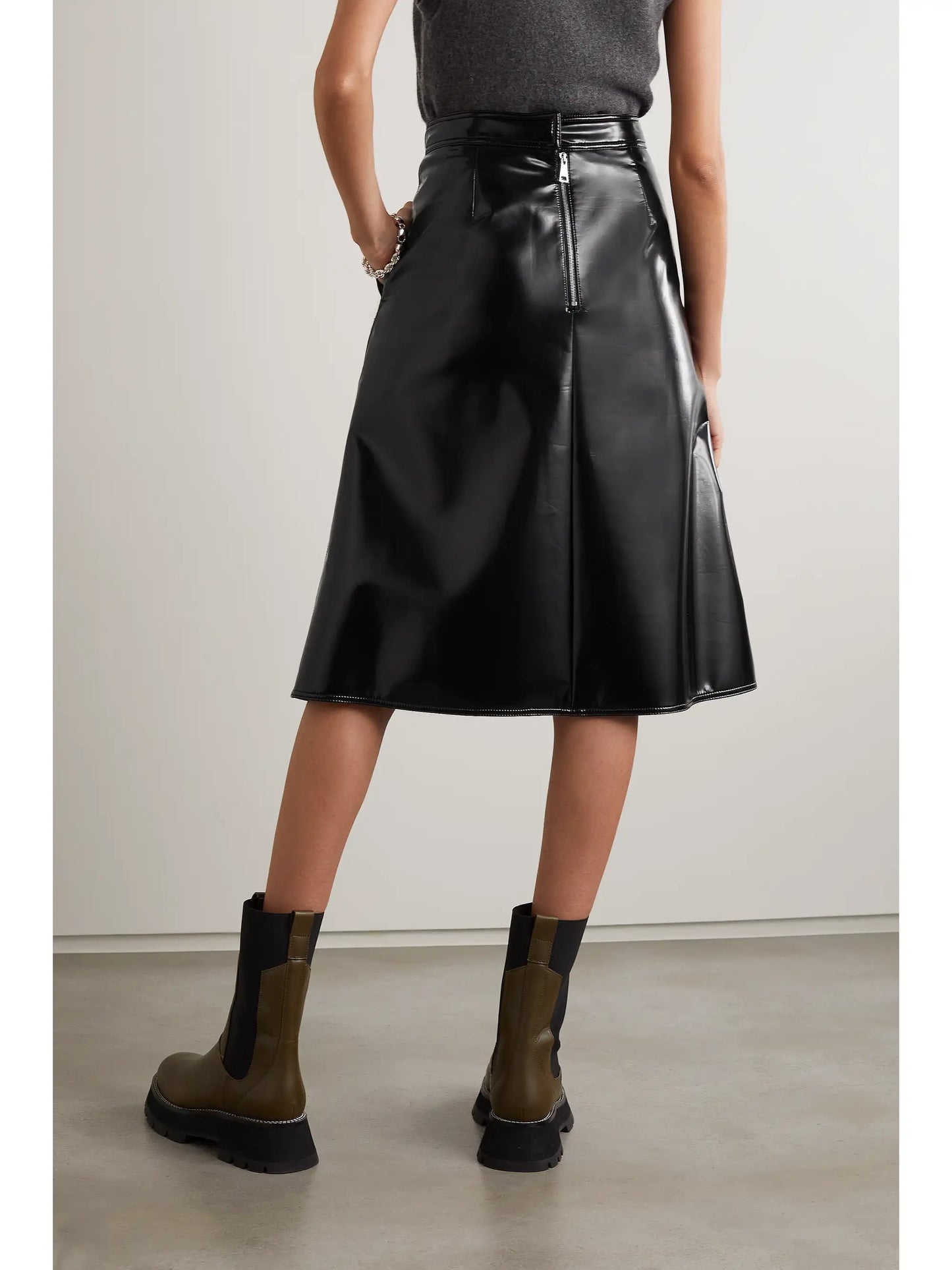 + 1952 Pvc Midi Skirt