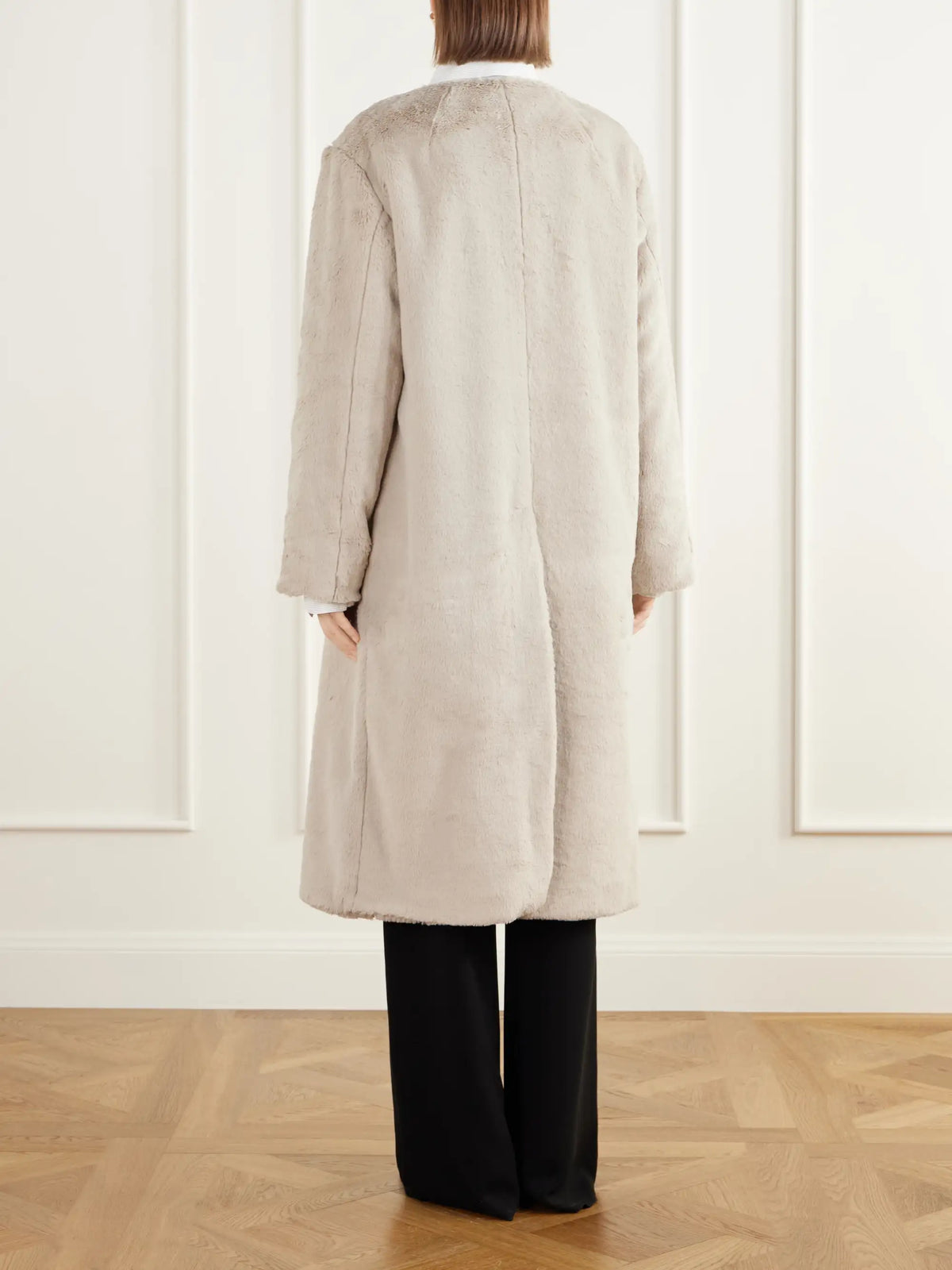 Maria McManus Collarless Plush Coat