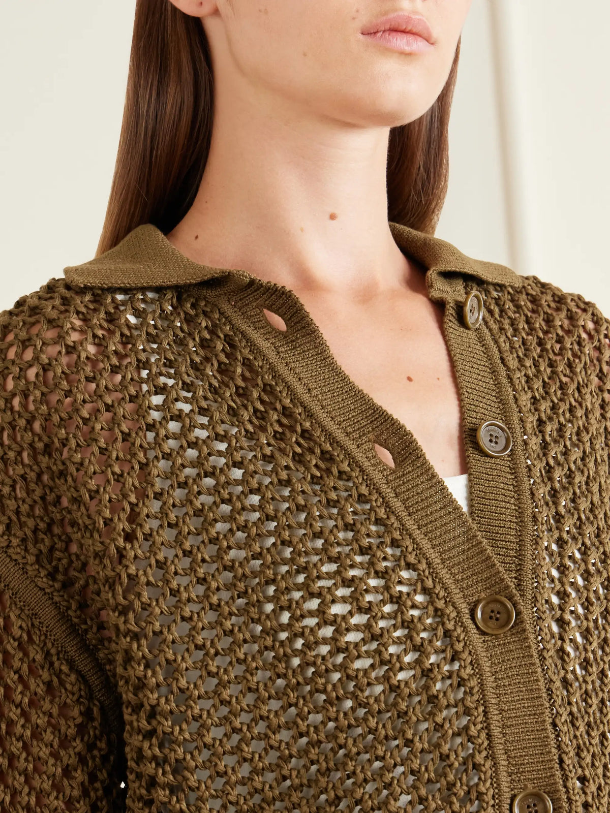 Crocheted Cotton Cardigan