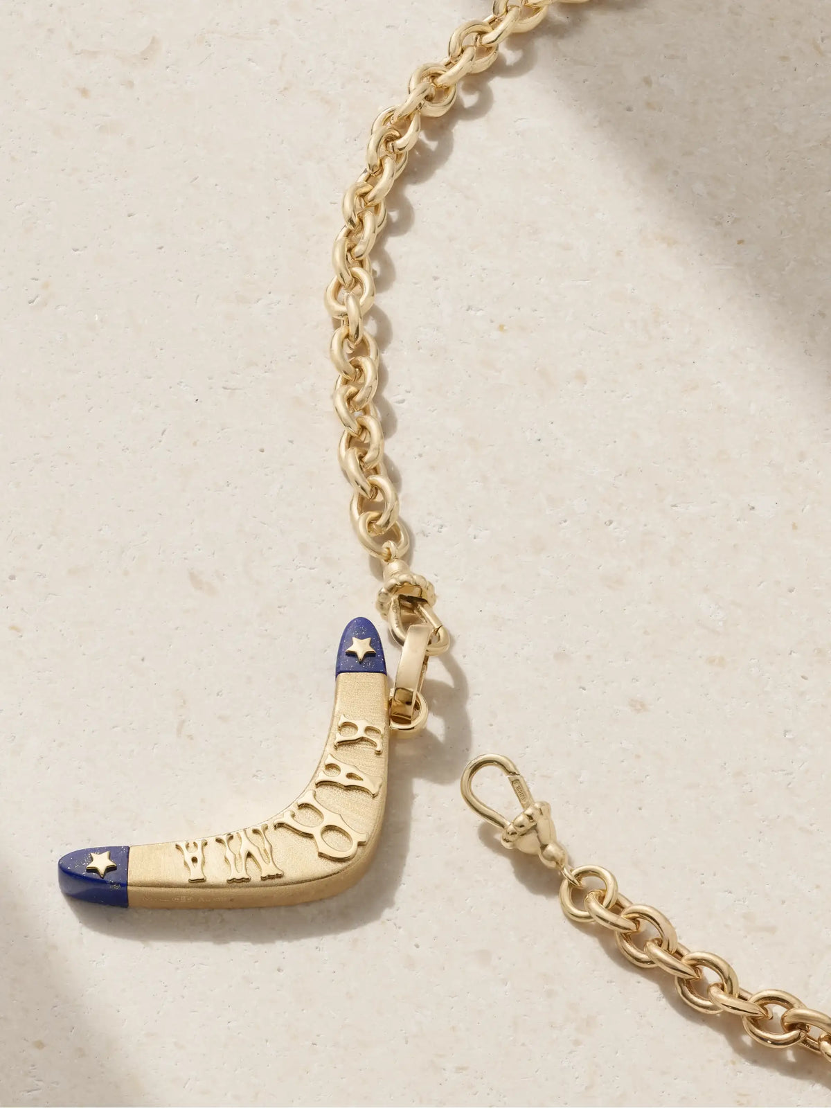 Karma 18-karat Gold Lapis Lazuli Necklace