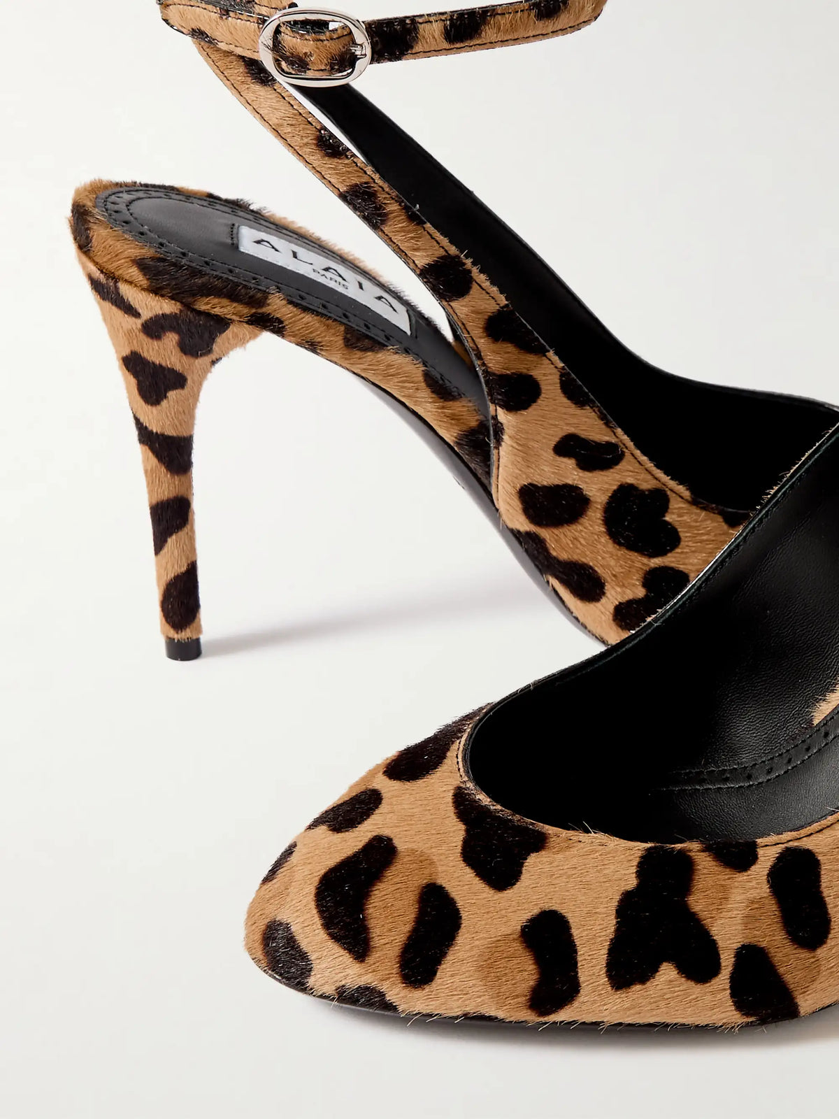 90 Leopard-print Calf Hair Pumps