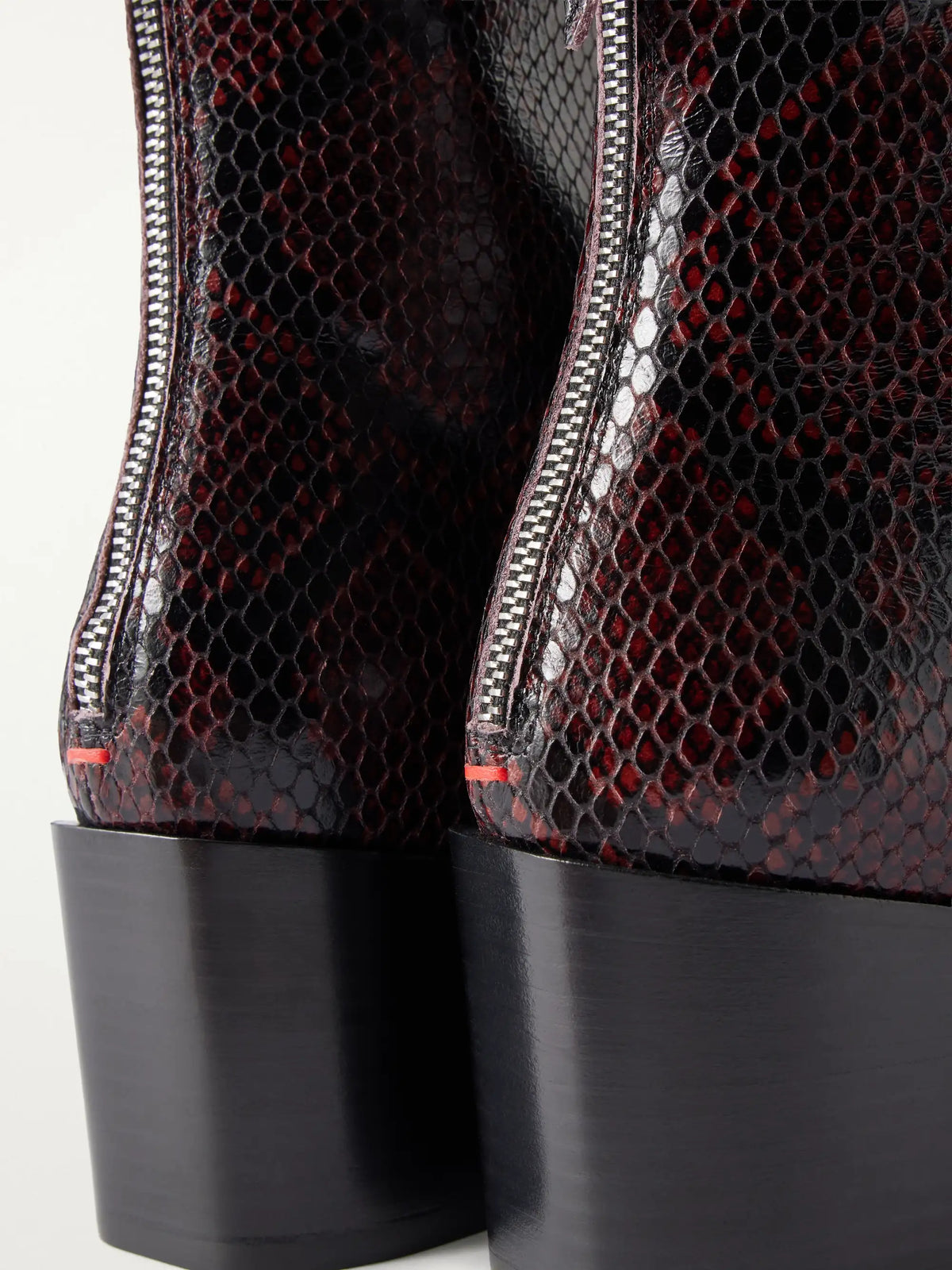 Aeyde Amina Sneak-effect Leather Ankle Boots
