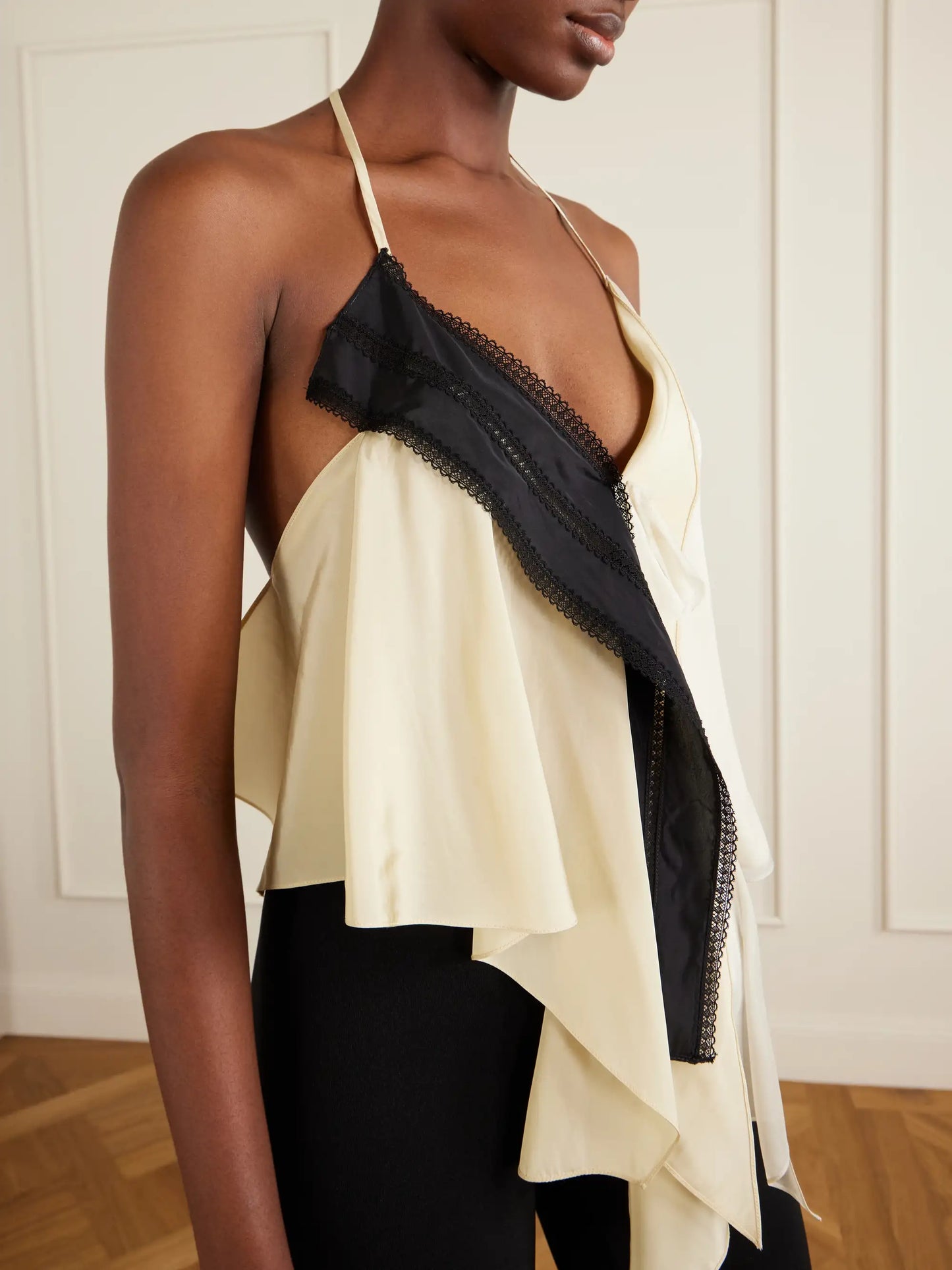 Halter Silk-blend Blouse