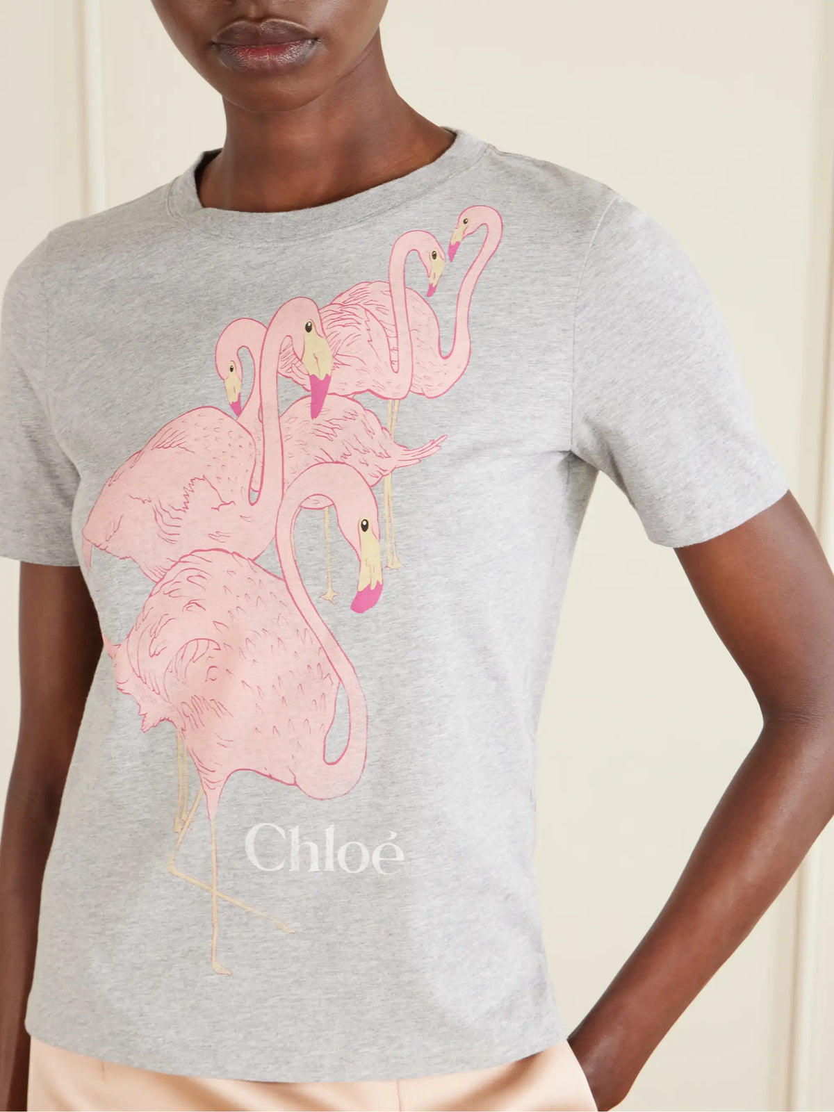 Chloé Printed Cotton-jersey T-shirt